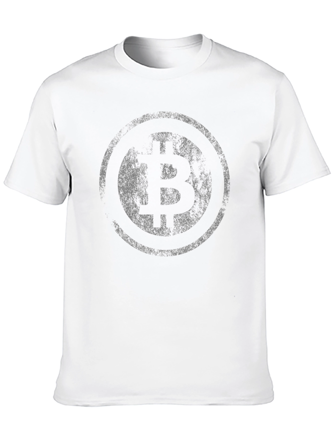 Bitcoin Distressed Logo Black T-Shirt