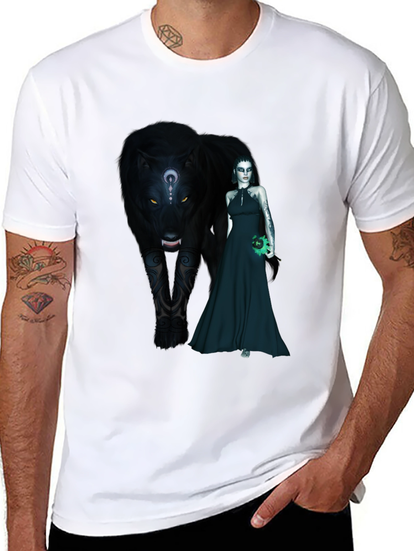 Black Panther & Enchantress Graphic T-Shirt