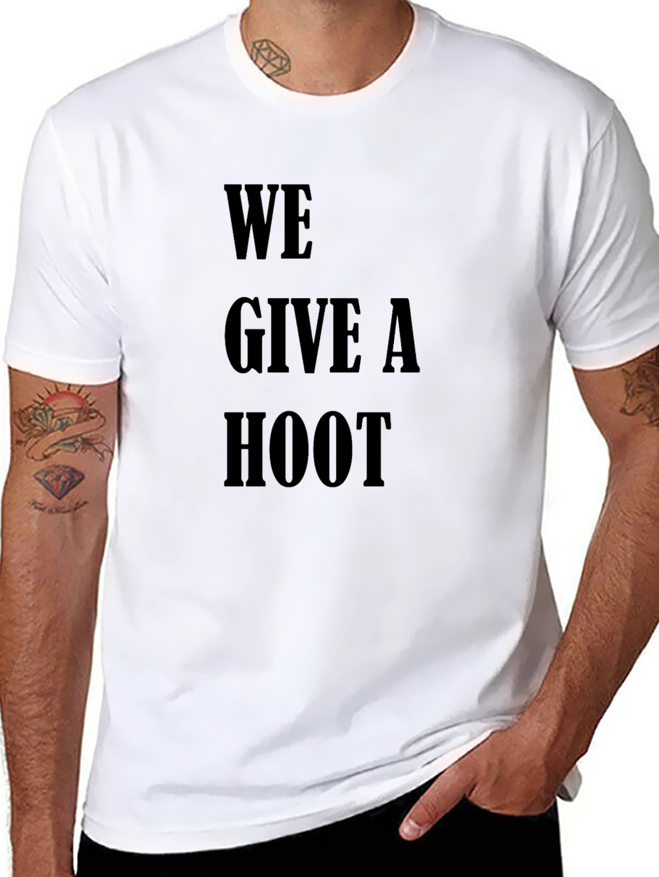We Give A Hoot Graphic T-Shirt - Black