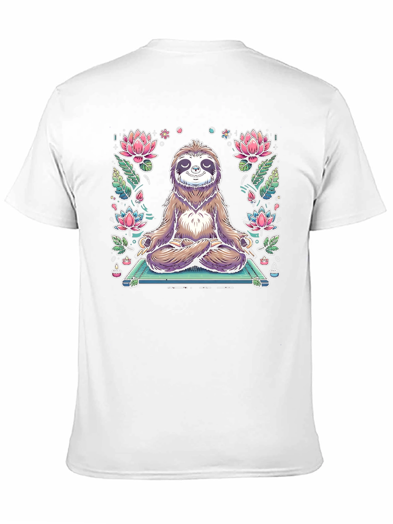 Meditating Sloth Graphic T-Shirt - Zen Style