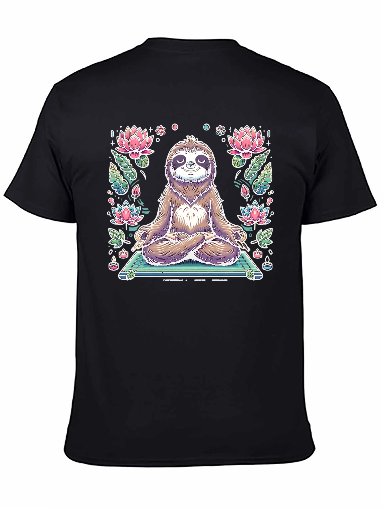 Meditating Sloth Graphic T-Shirt - Zen Style