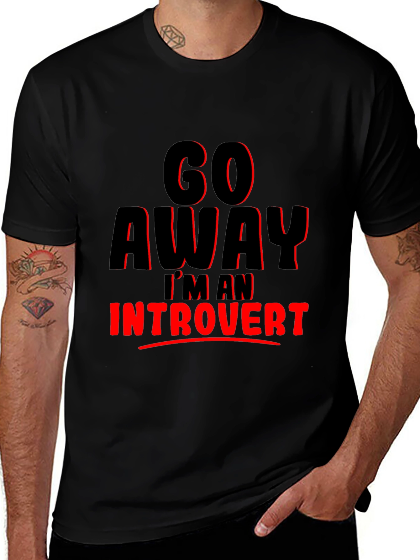 Introvert Graphic Tee - Go Away T-Shirt