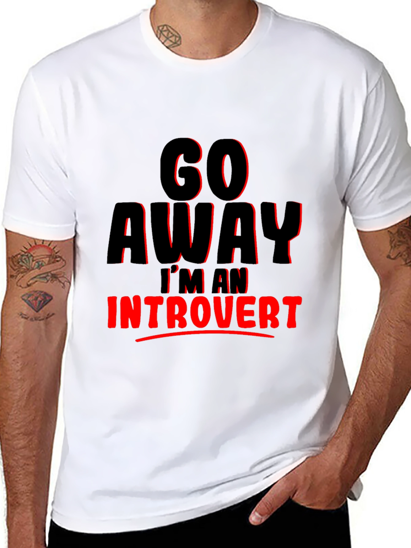 Introvert Graphic Tee - Go Away T-Shirt