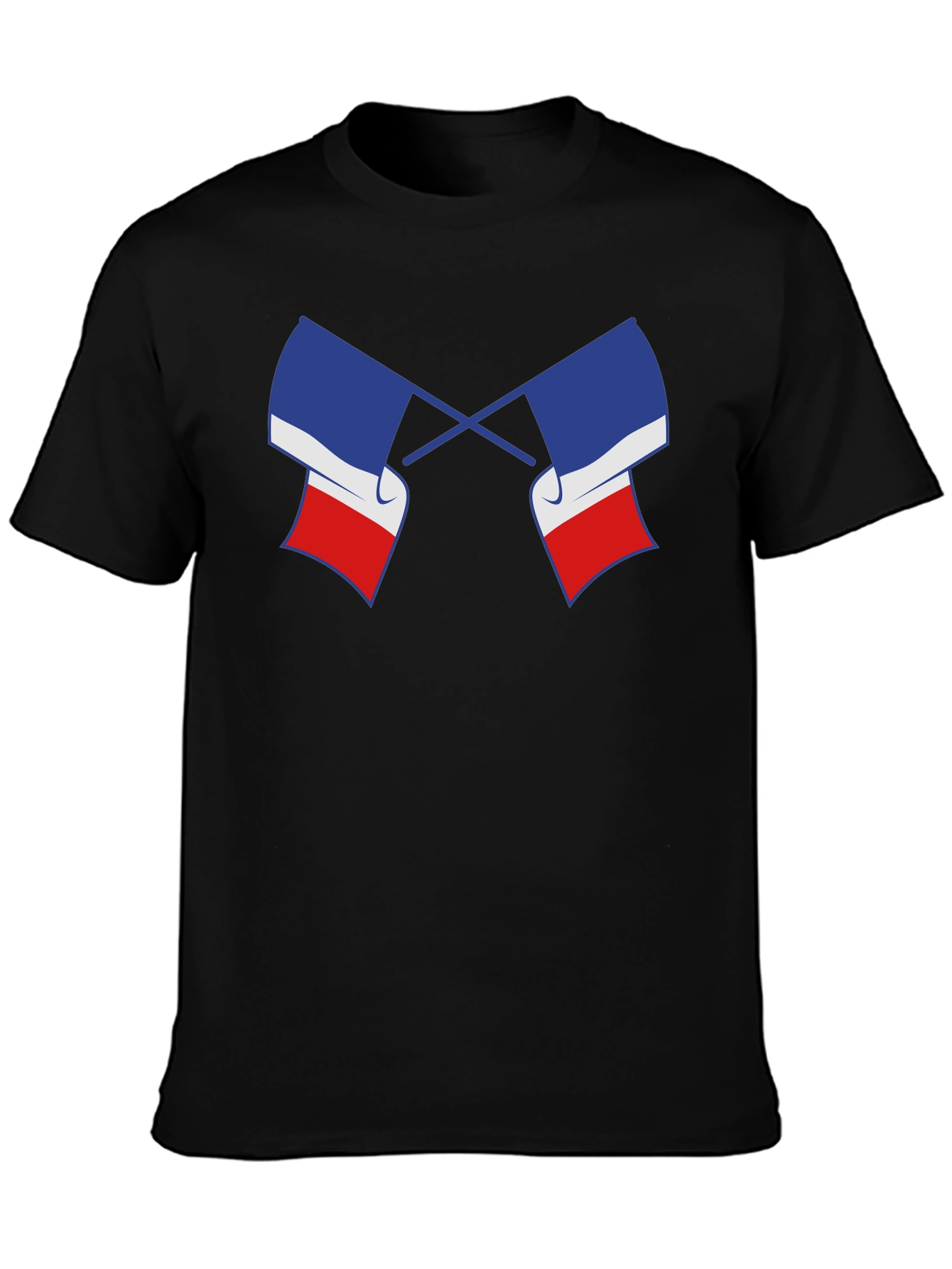 Crossed French Flag Graphic Tee