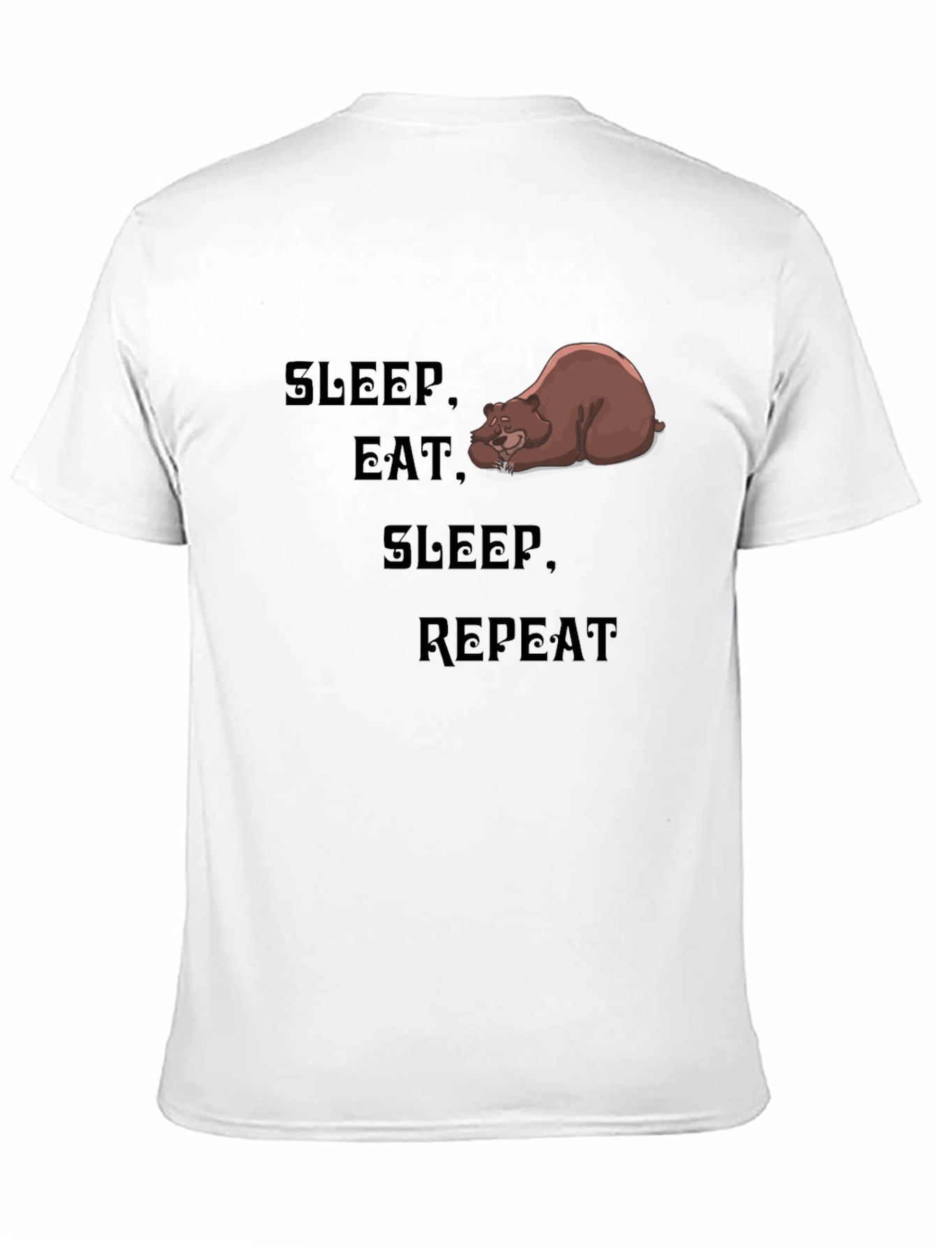 Sleep Eat Repeat Bear Graphic Tee