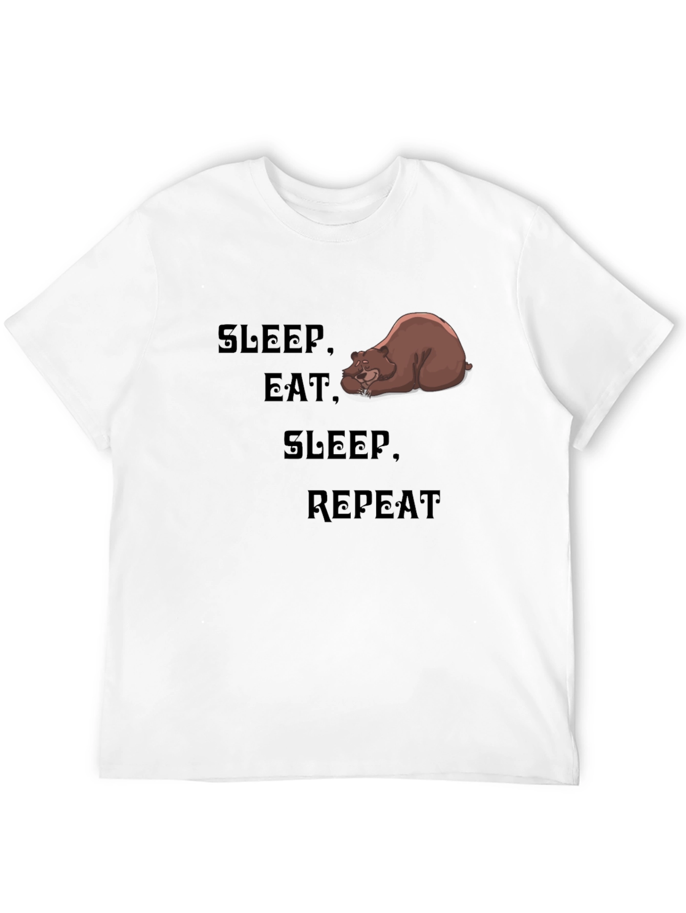 Sleep Eat Repeat Bear Graphic Tee