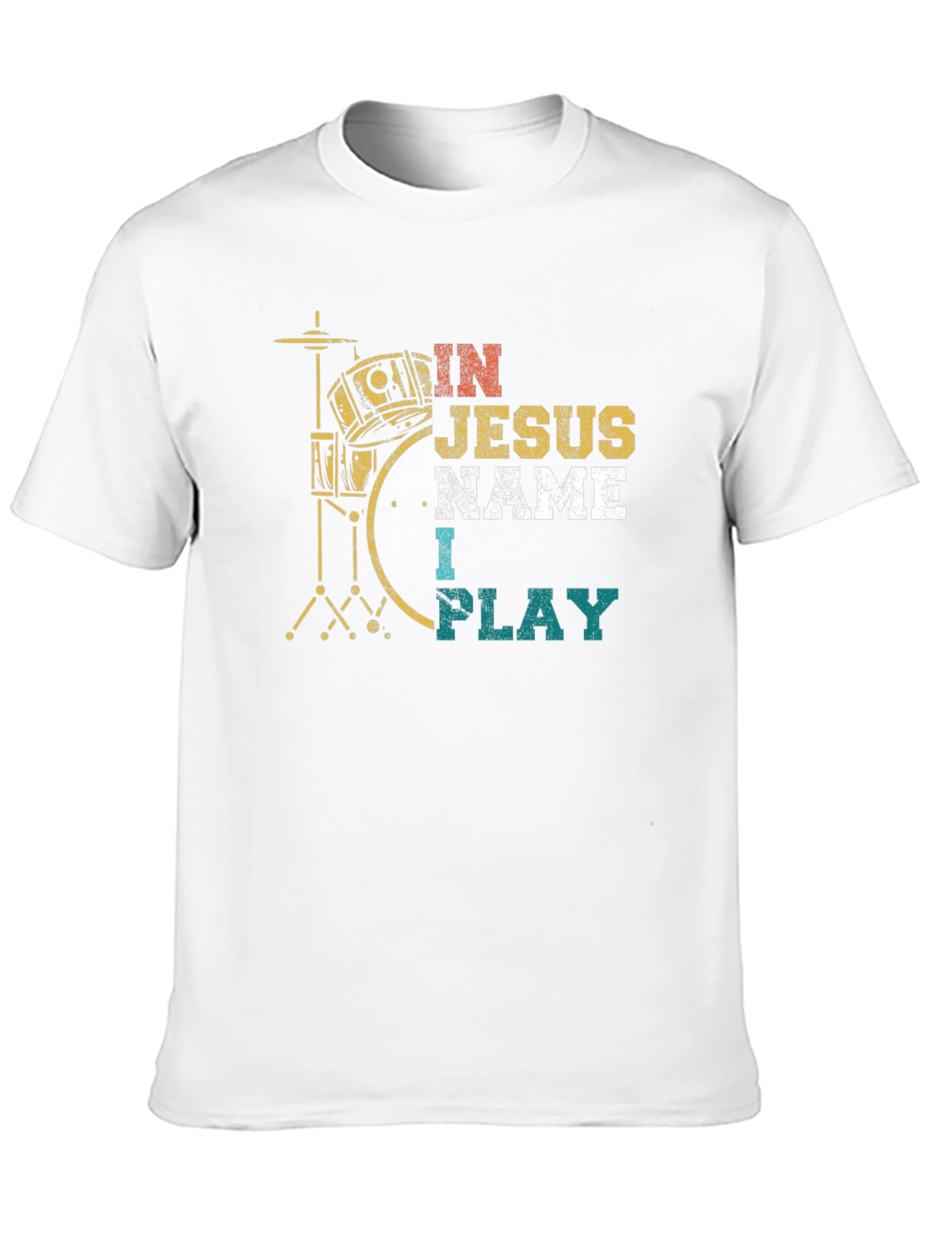 In Jesus Name I Play Drummer T-Shirt