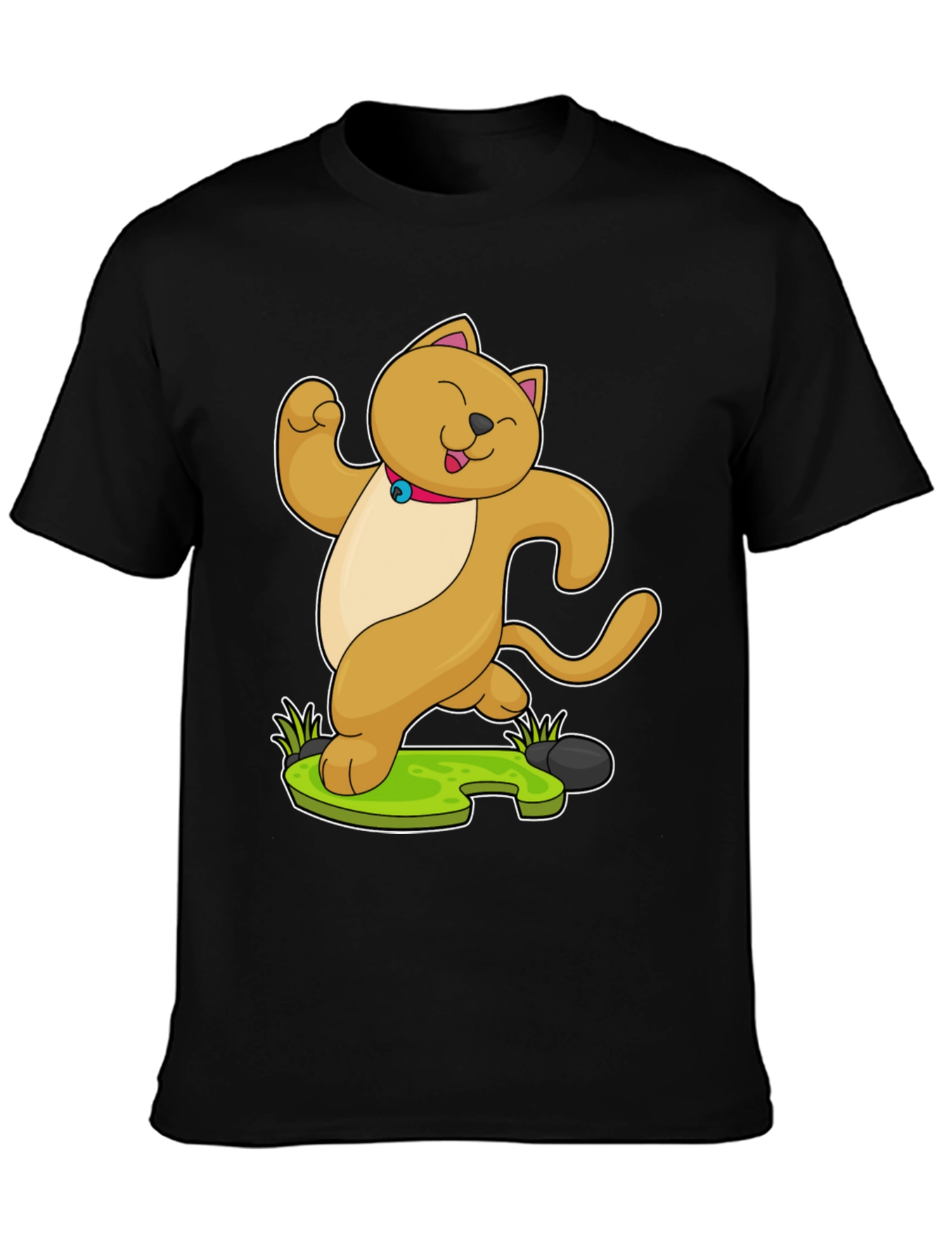 Dancing Cat Cartoon Graphic T-Shirt