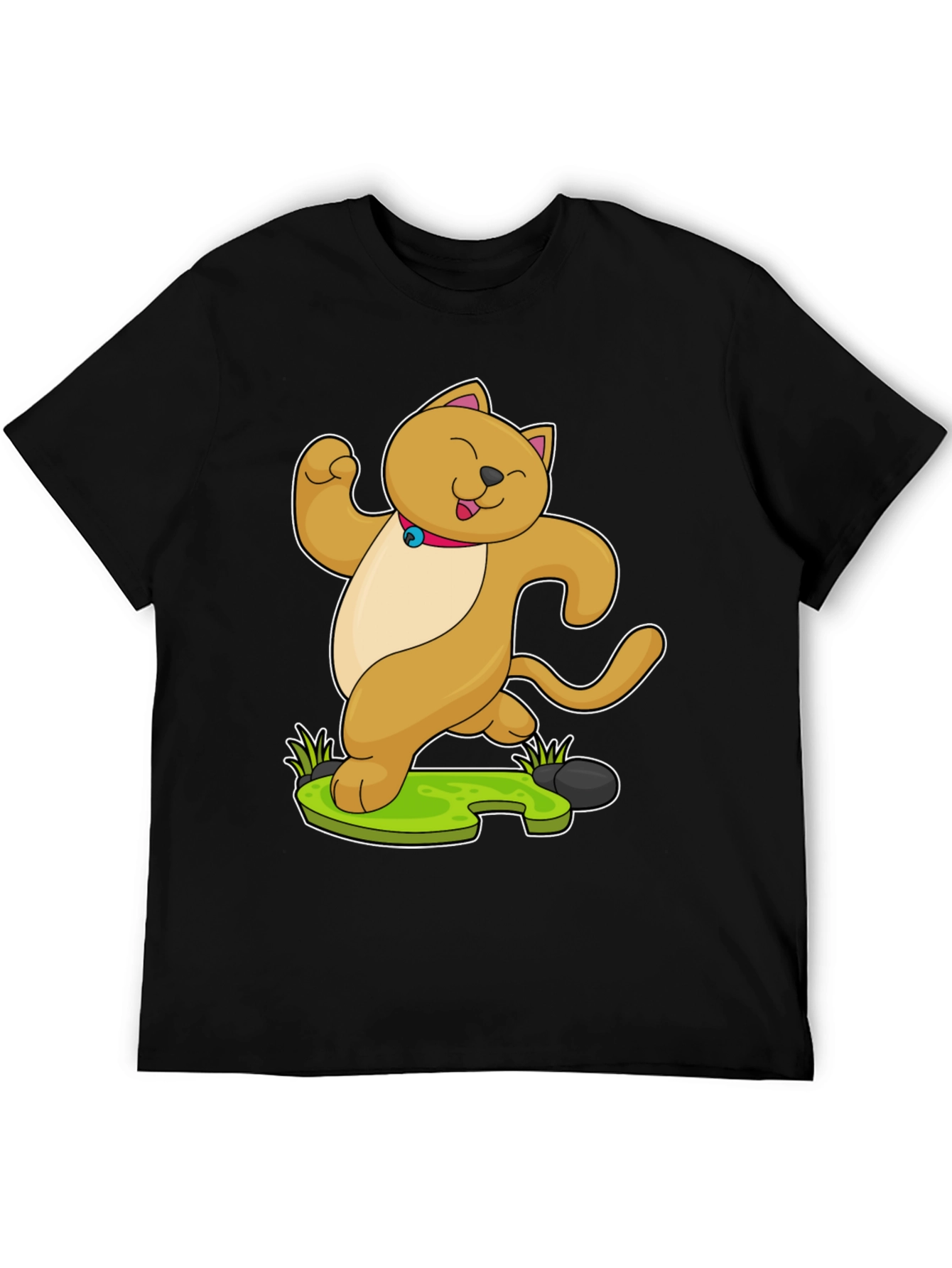 Dancing Cat Cartoon Graphic T-Shirt