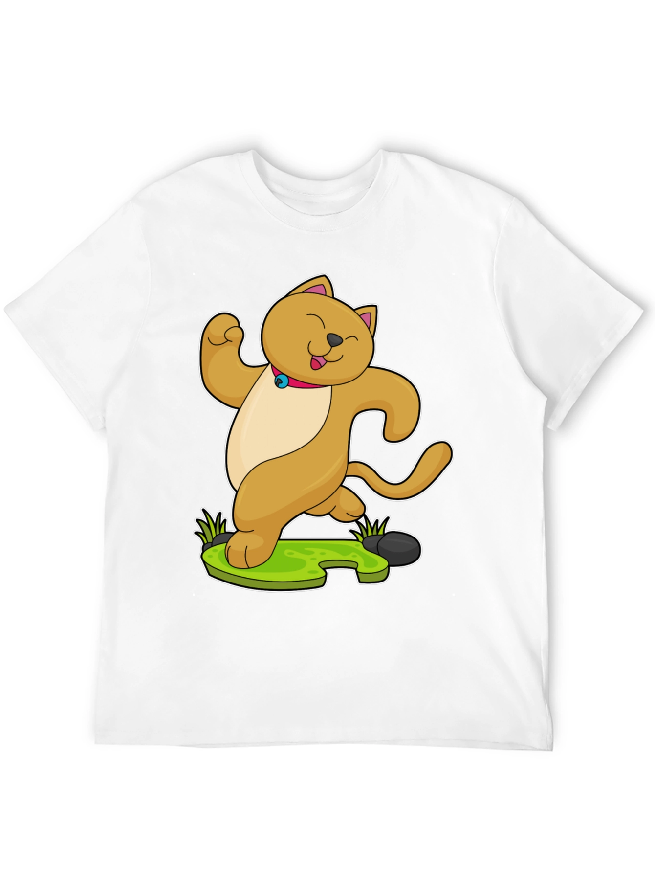 Dancing Cat Cartoon Graphic T-Shirt