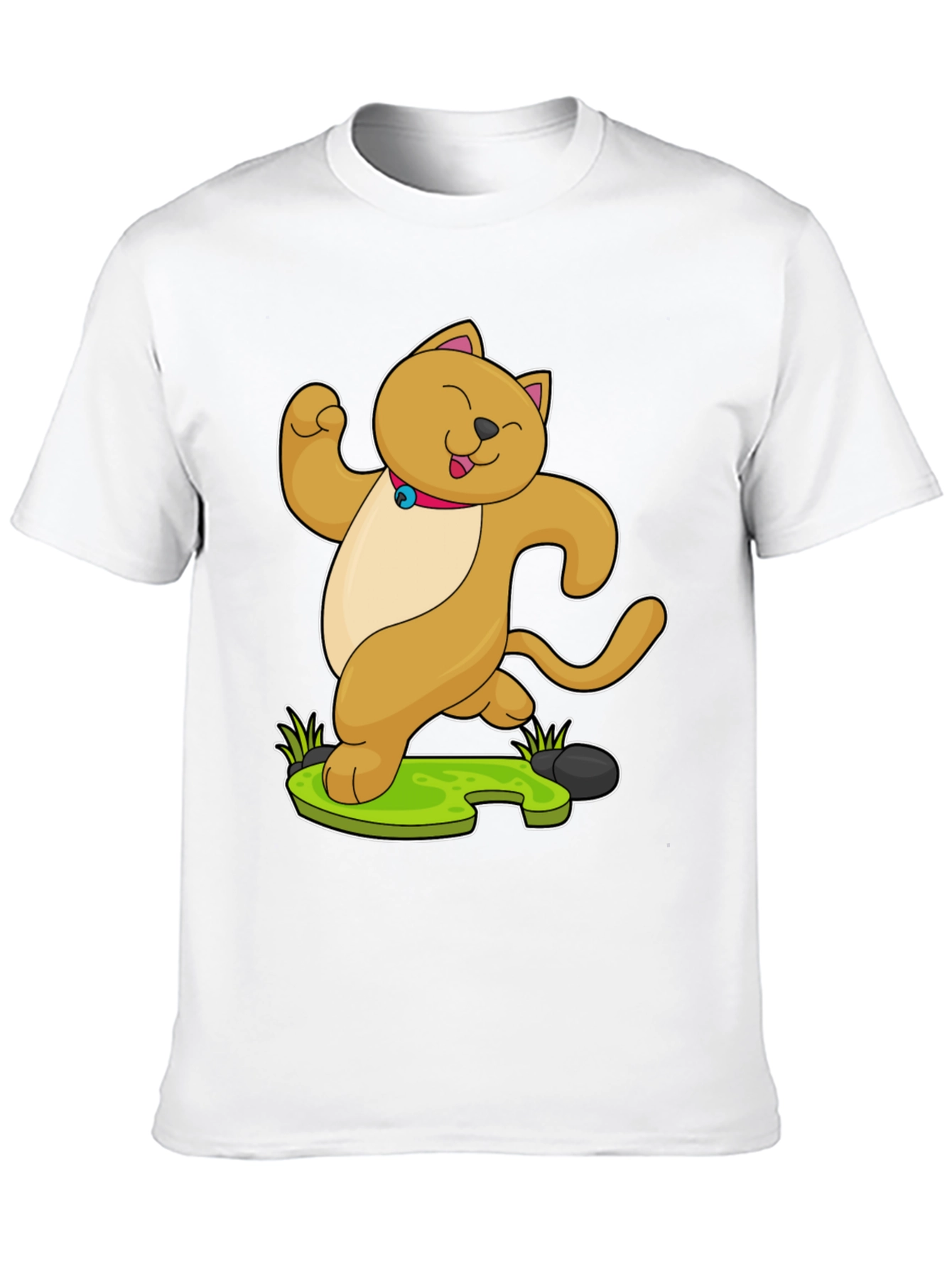 Dancing Cat Cartoon Graphic T-Shirt