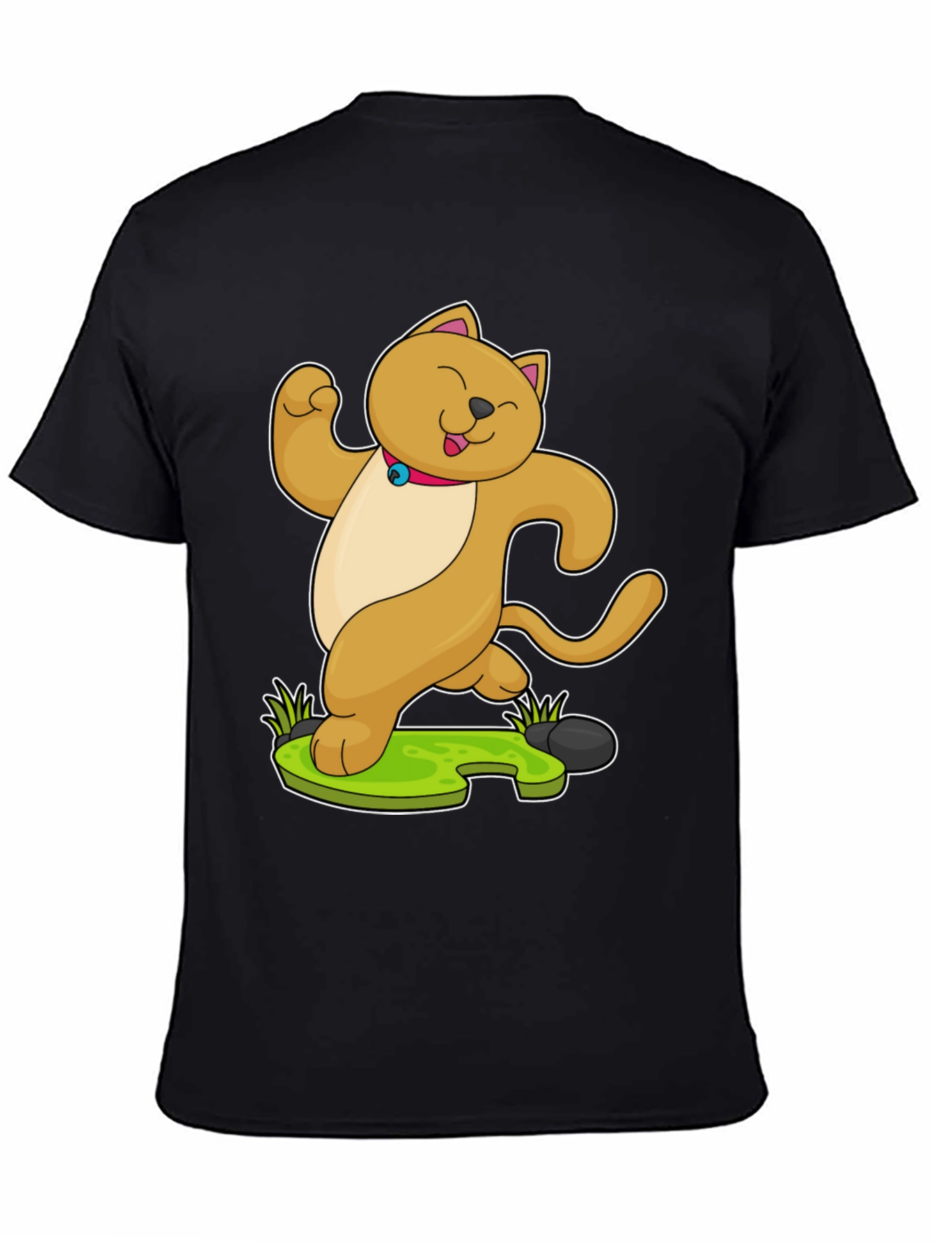 Dancing Cat Cartoon Graphic T-Shirt