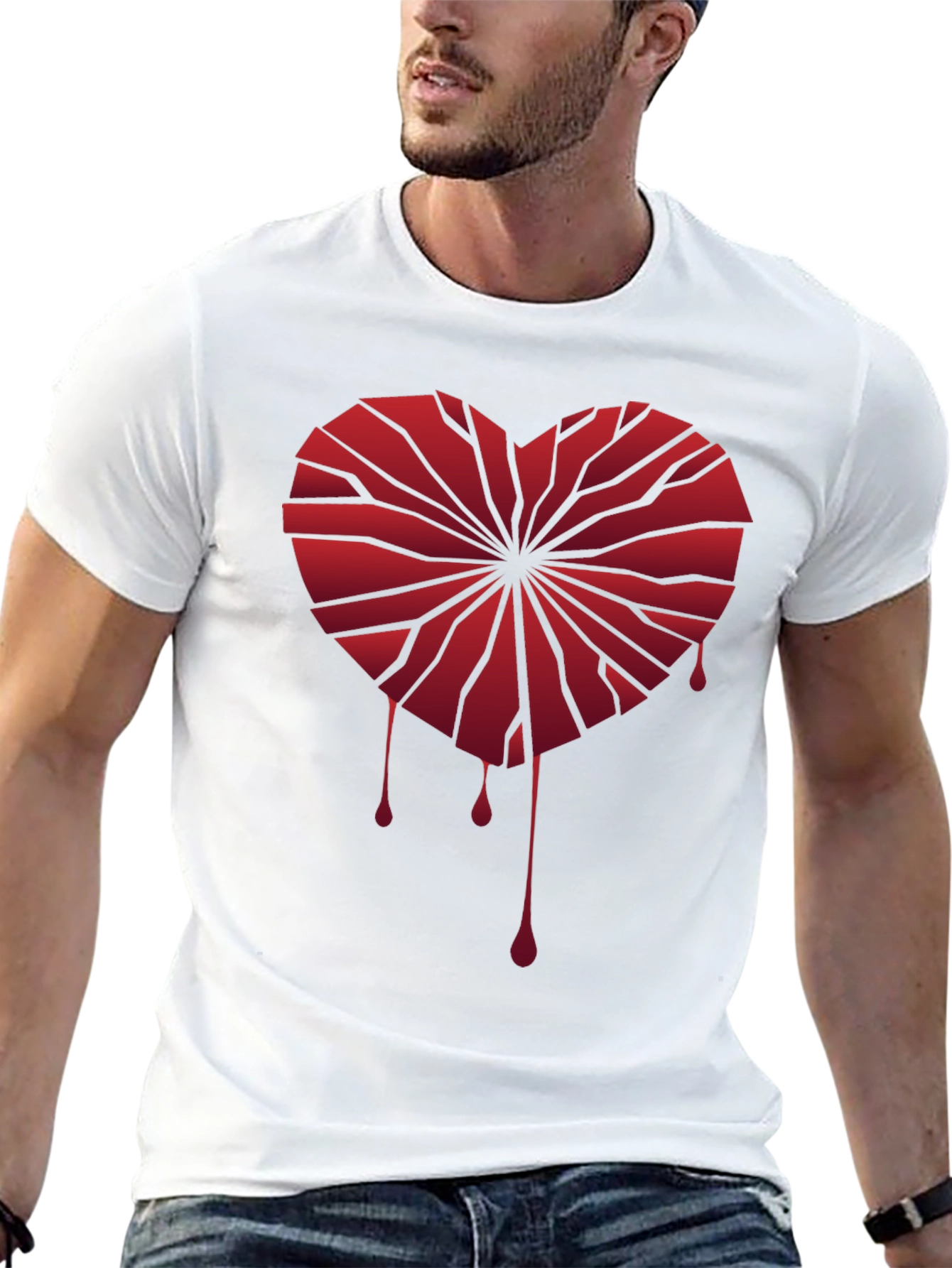 Broken Heart Graphic Tee - Edgy Style