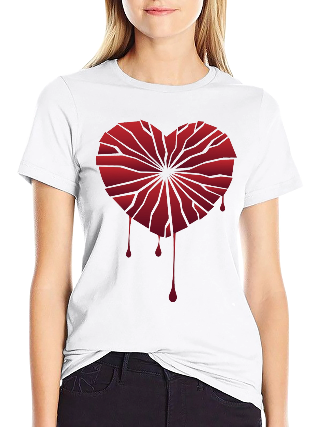 Broken Heart Graphic Tee - Edgy Style