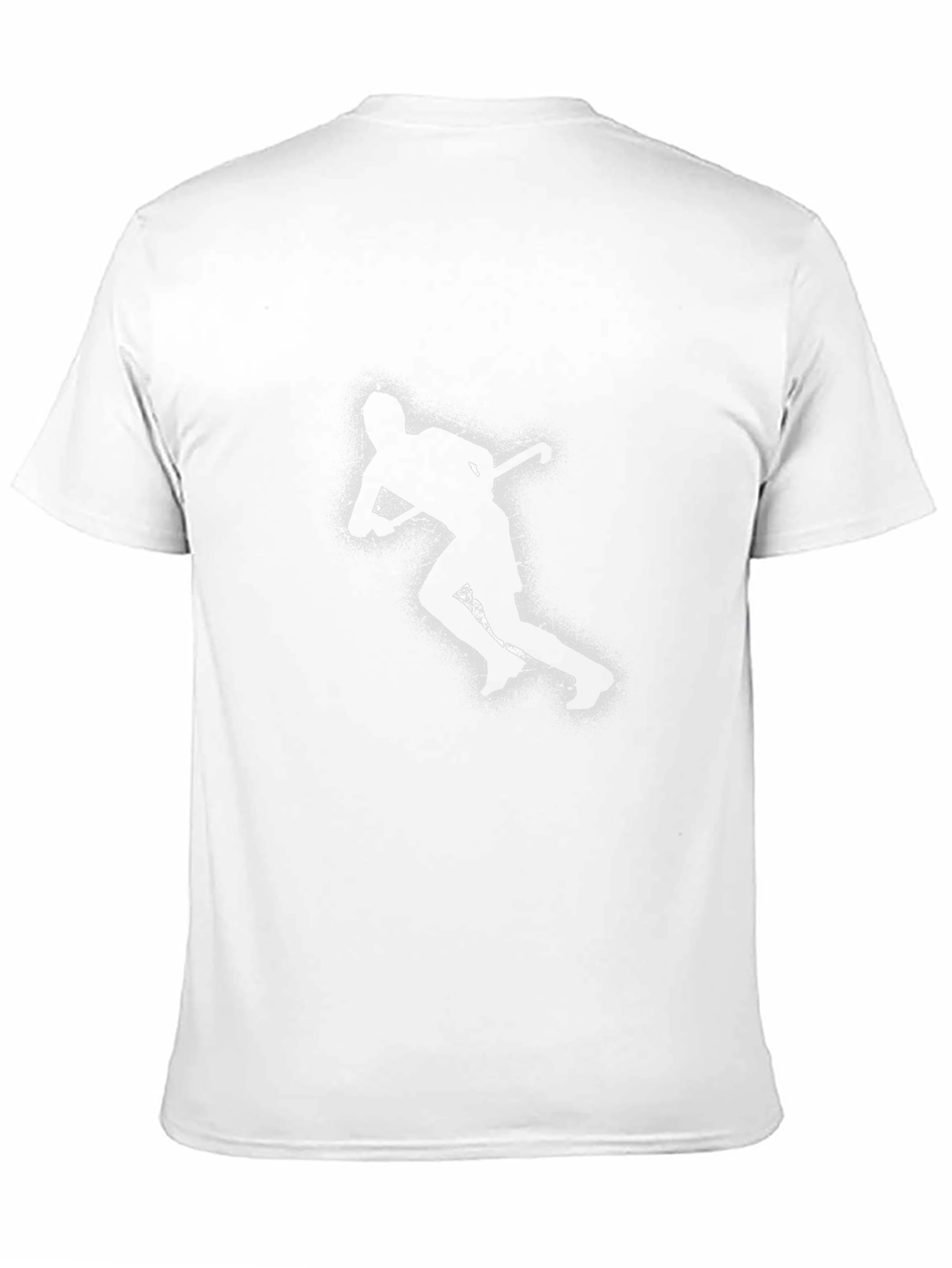 Hockey Player Silhouette Black T-Shirt