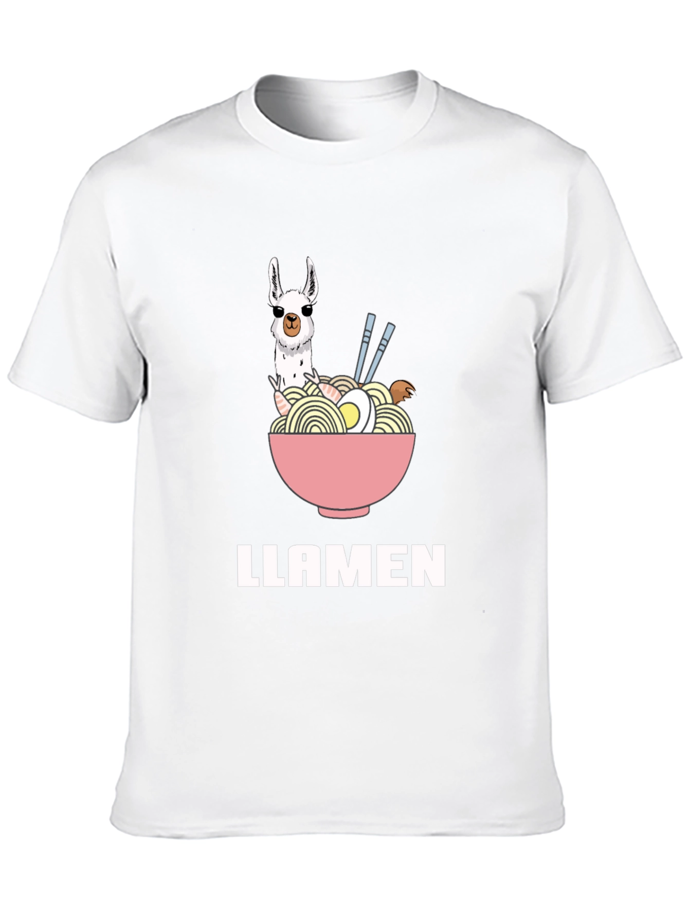 Llamen Ramen Funny T-Shirt - Unisex Black Tee