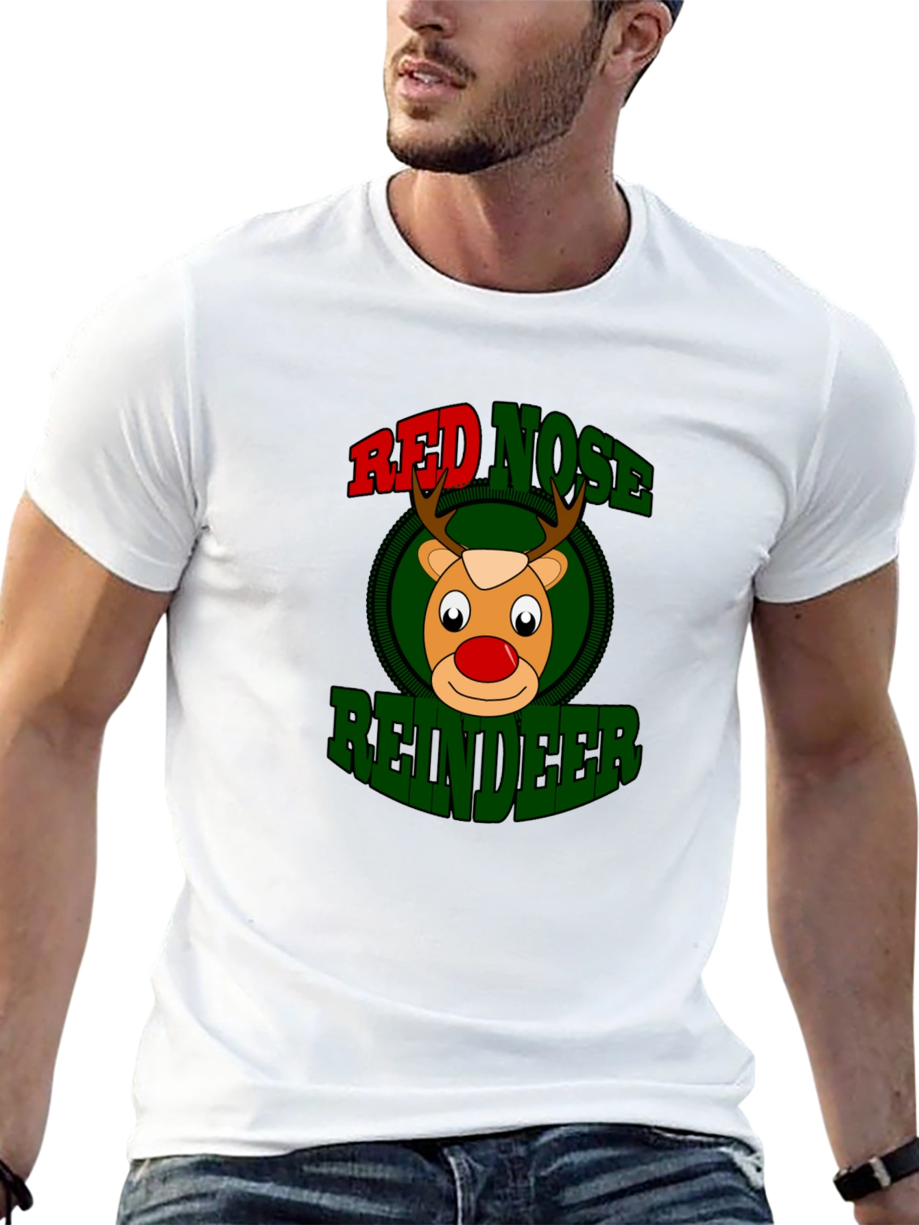 Red Nose Reindeer Graphic Tee - Christmas Holiday