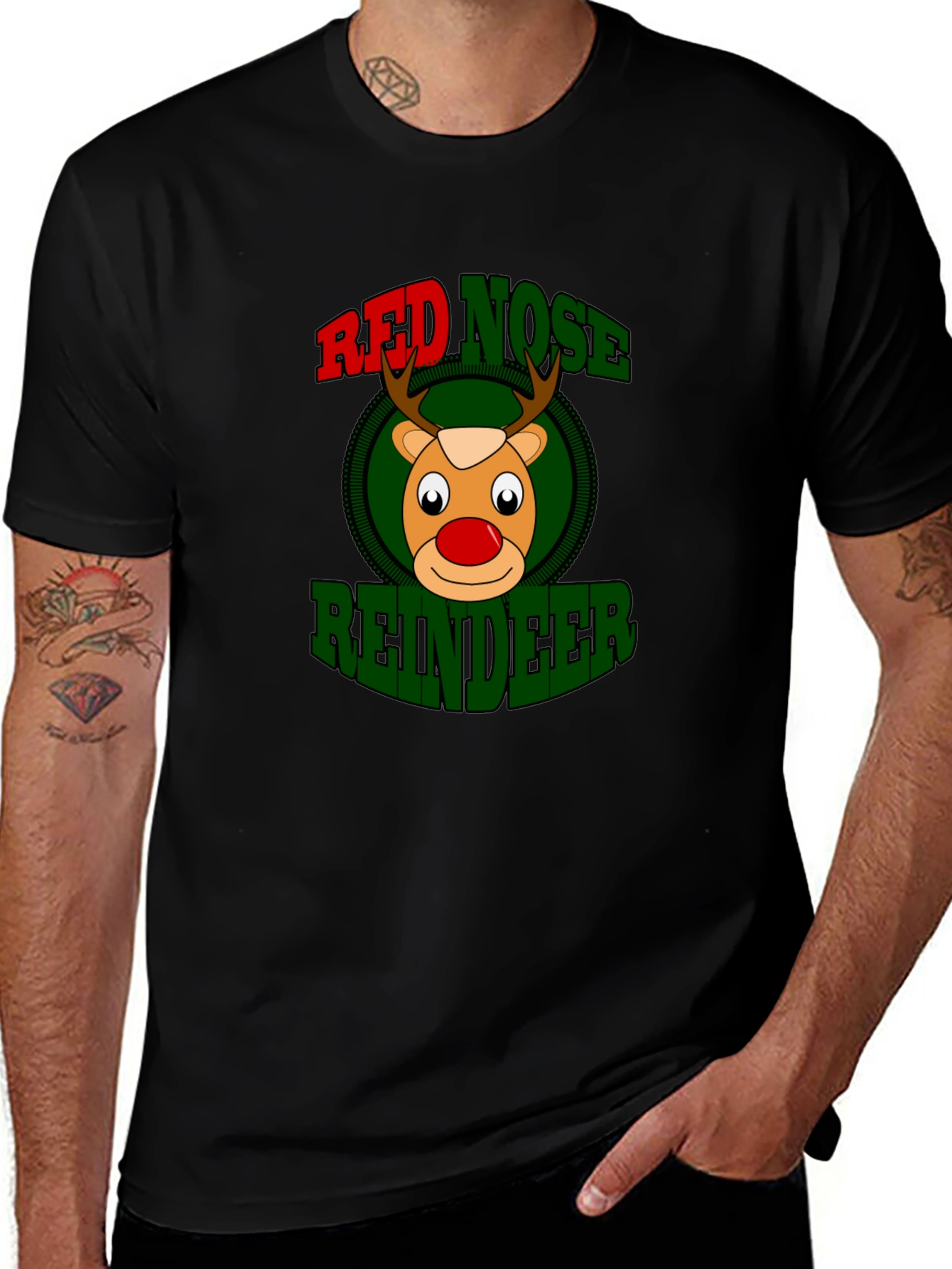 Red Nose Reindeer Graphic Tee - Christmas Holiday