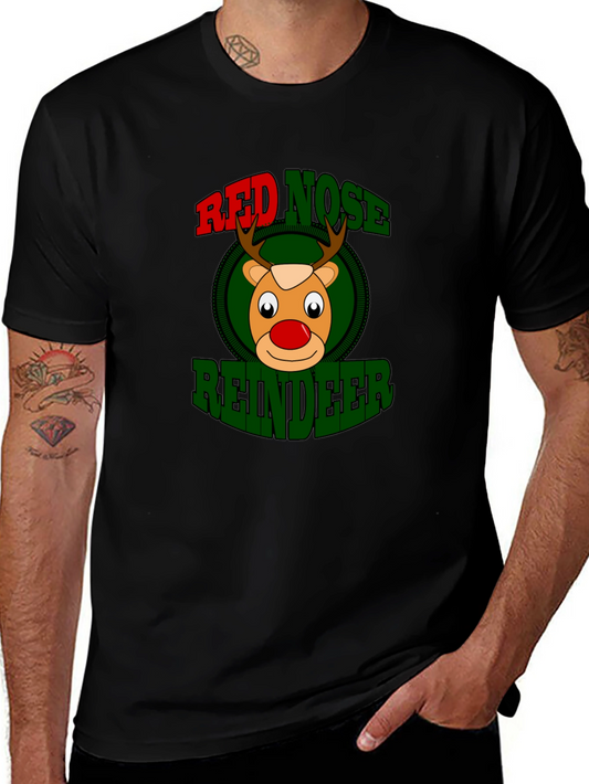 Red Nose Reindeer Graphic Tee - Christmas Holiday