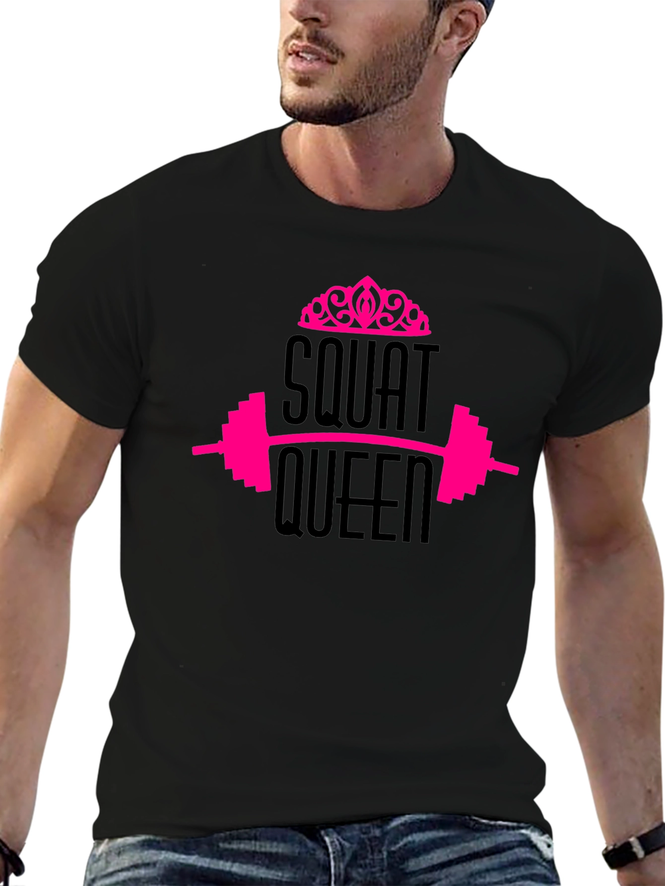 Squat Queen Graphic Tee - Black