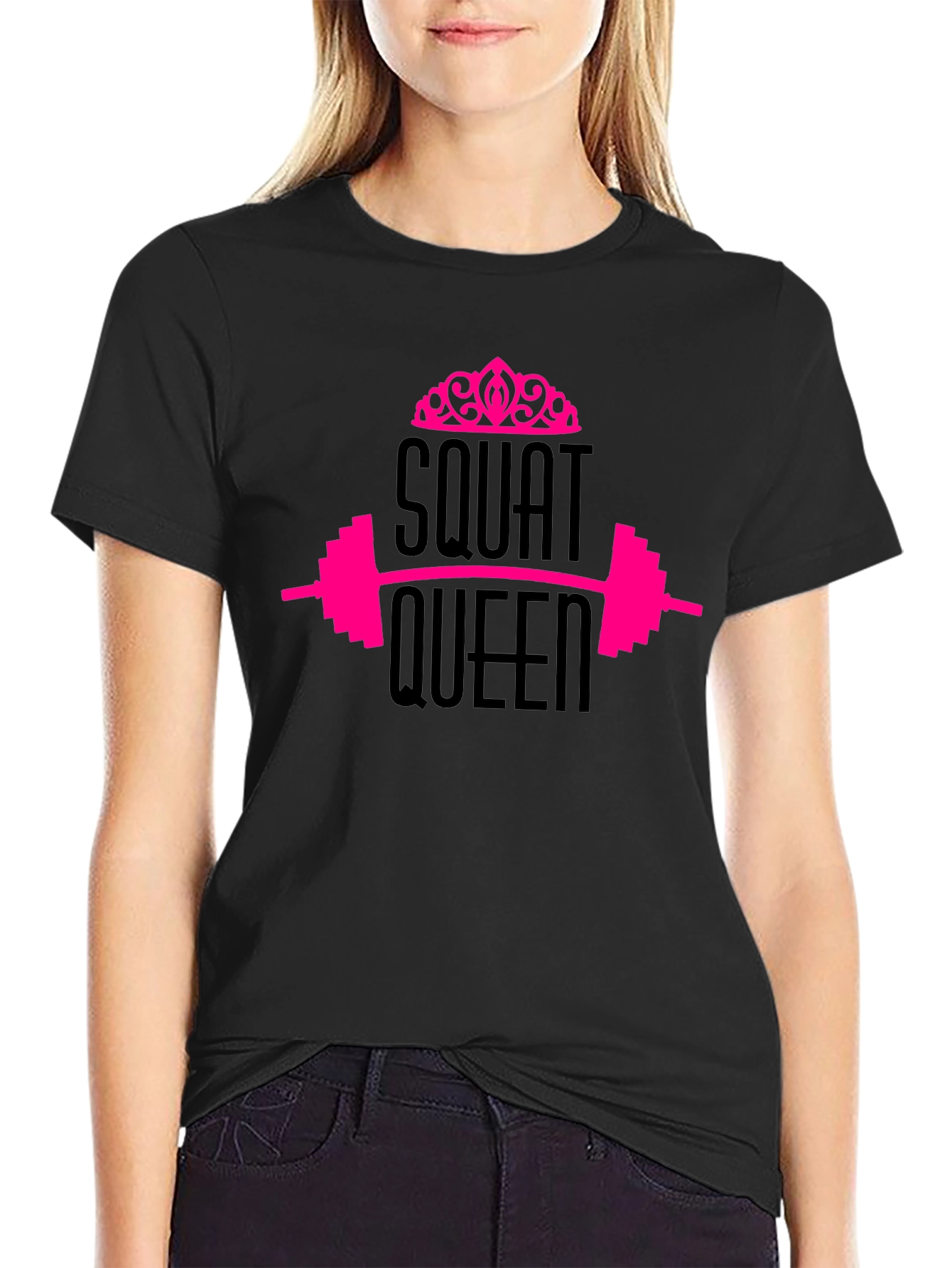 Squat Queen Graphic Tee - Black