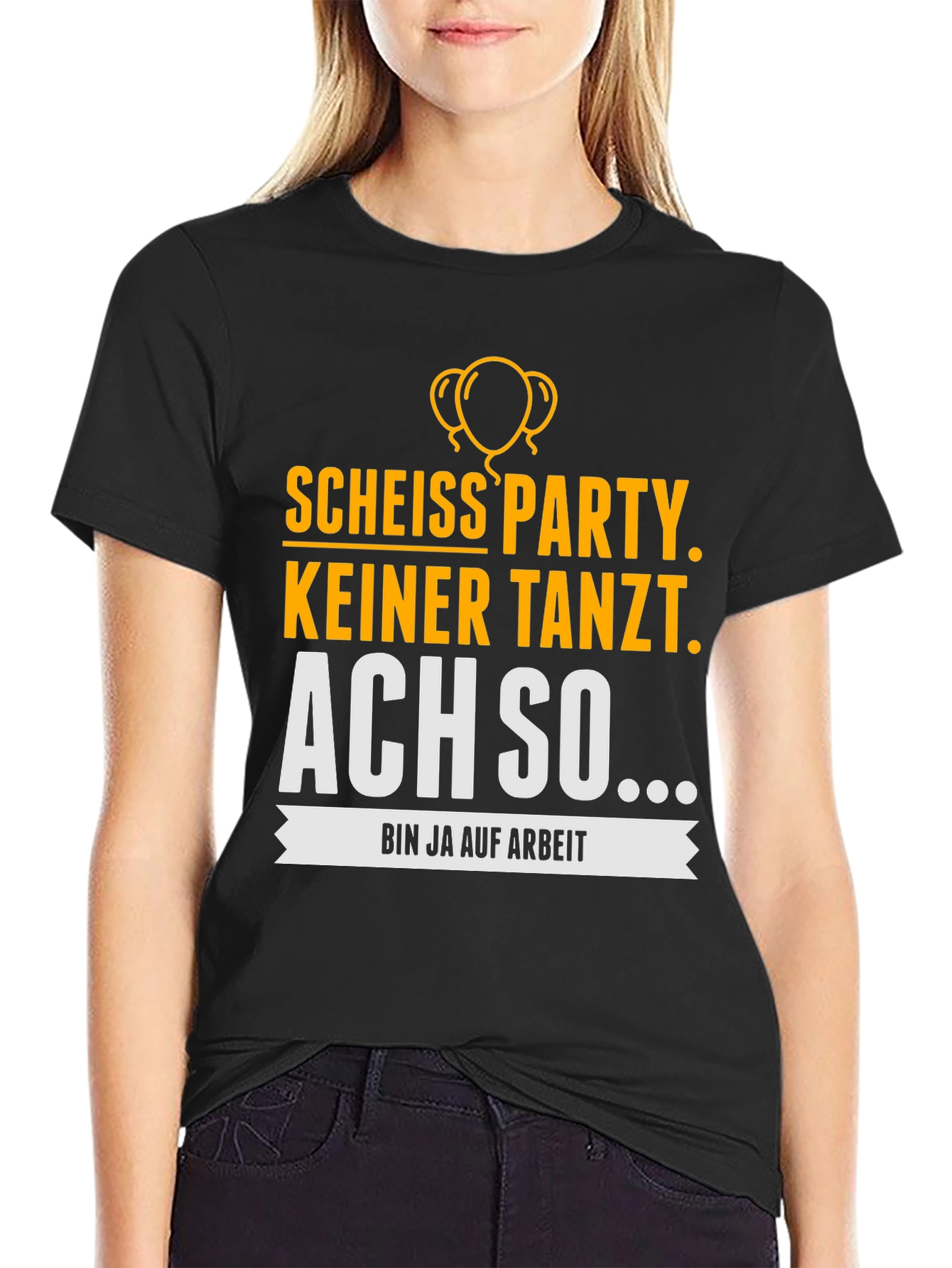 Funny German Party T-Shirt - Bin Ja Auf Arbeit