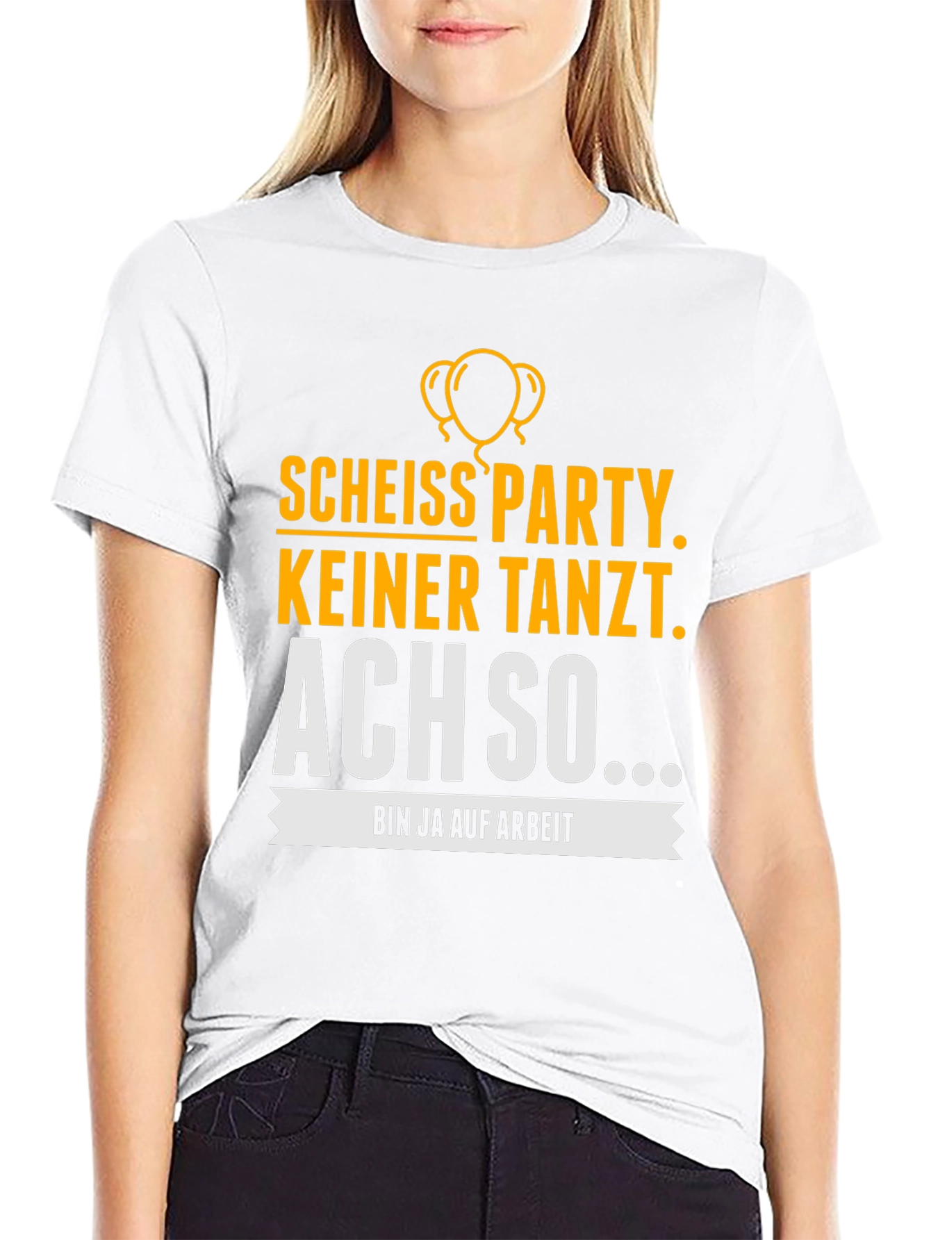 Funny German Party T-Shirt - Bin Ja Auf Arbeit