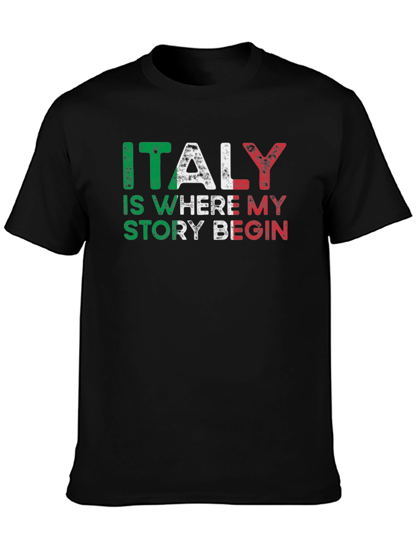 Italy Story Graphic Tee - Black