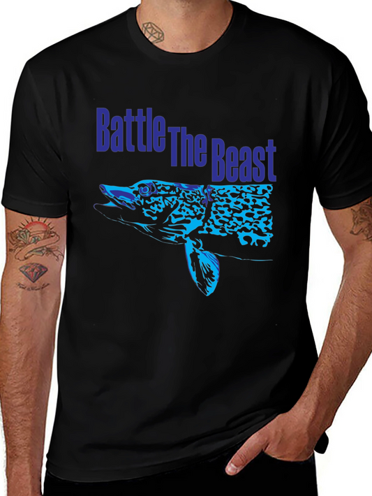 Battle The Beast Fish Graphic T-Shirt
