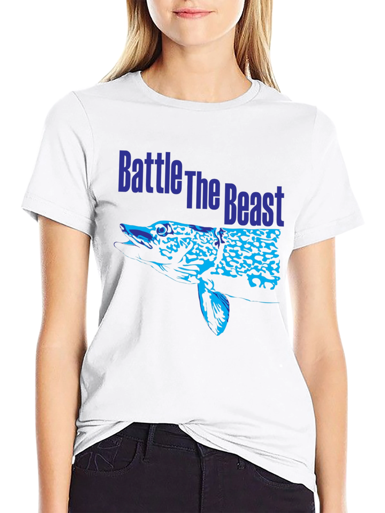 Battle The Beast Fish Graphic T-Shirt