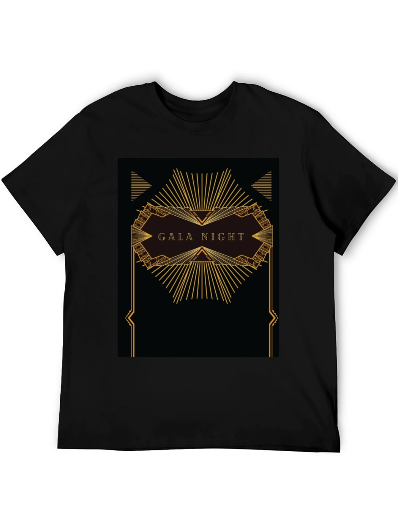 Gala Night Graphic Tee - Retro Art Deco Style