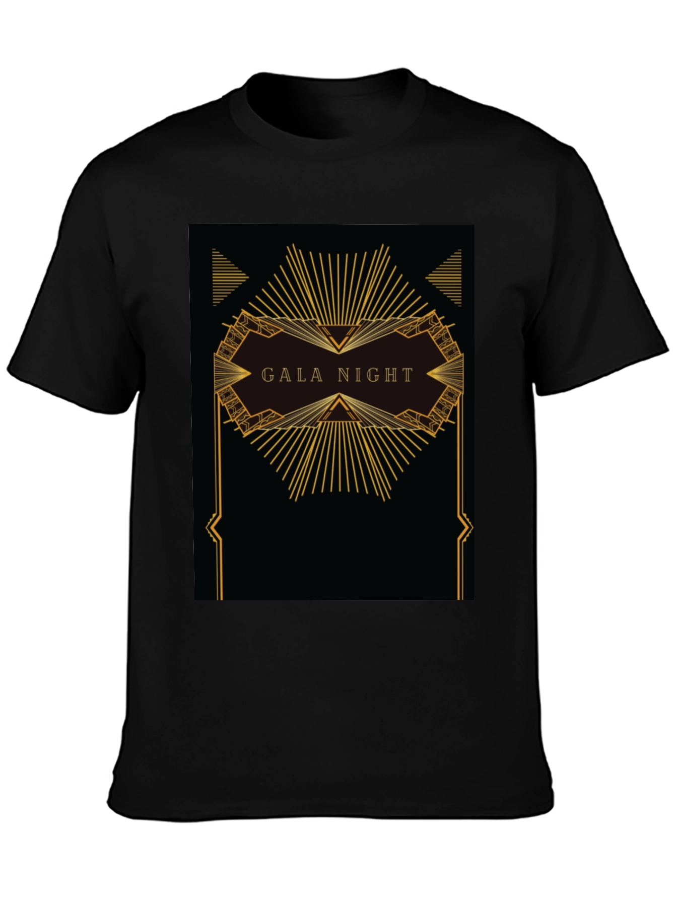 Gala Night Graphic Tee - Retro Art Deco Style