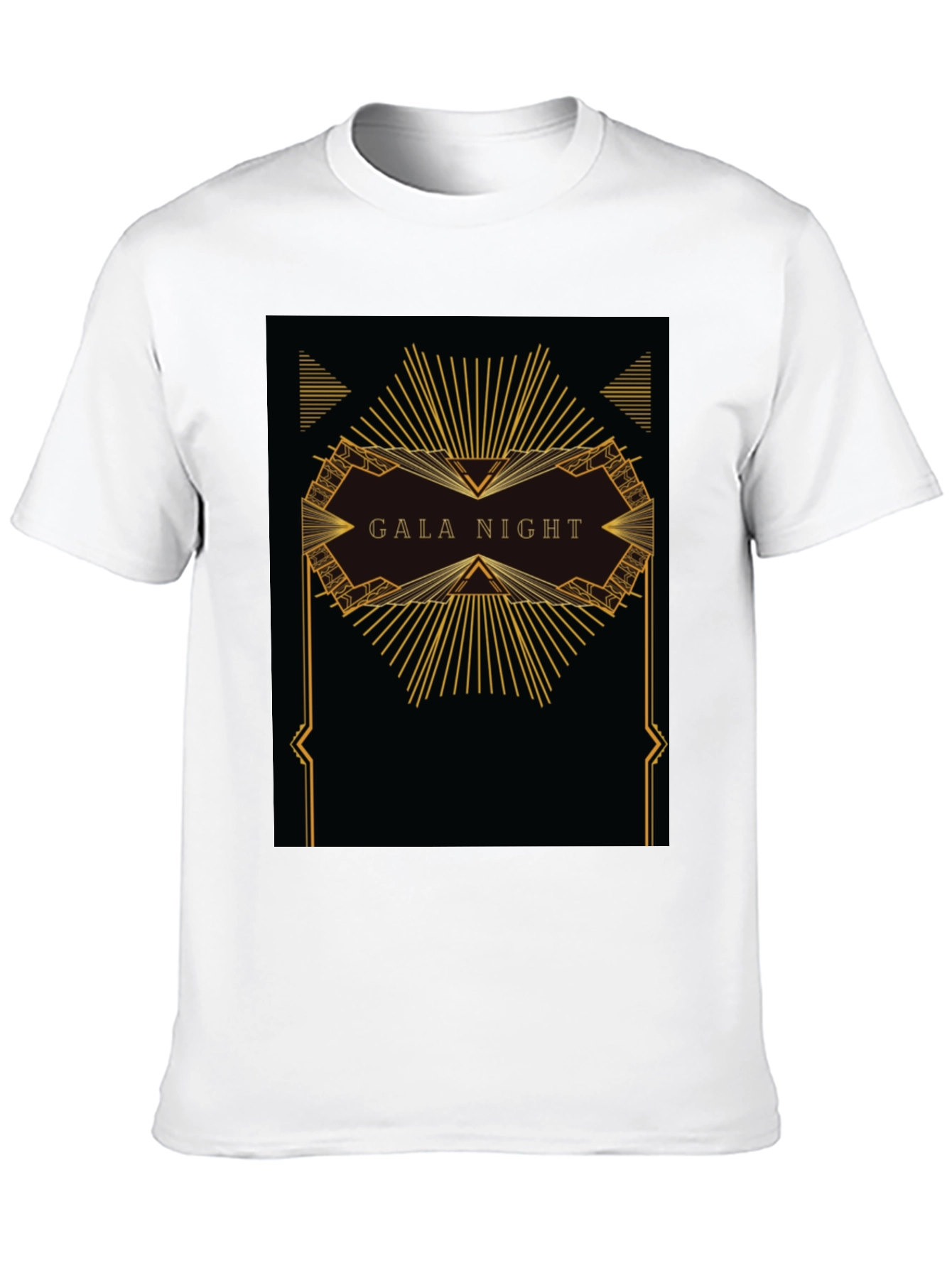 Gala Night Graphic Tee - Retro Art Deco Style