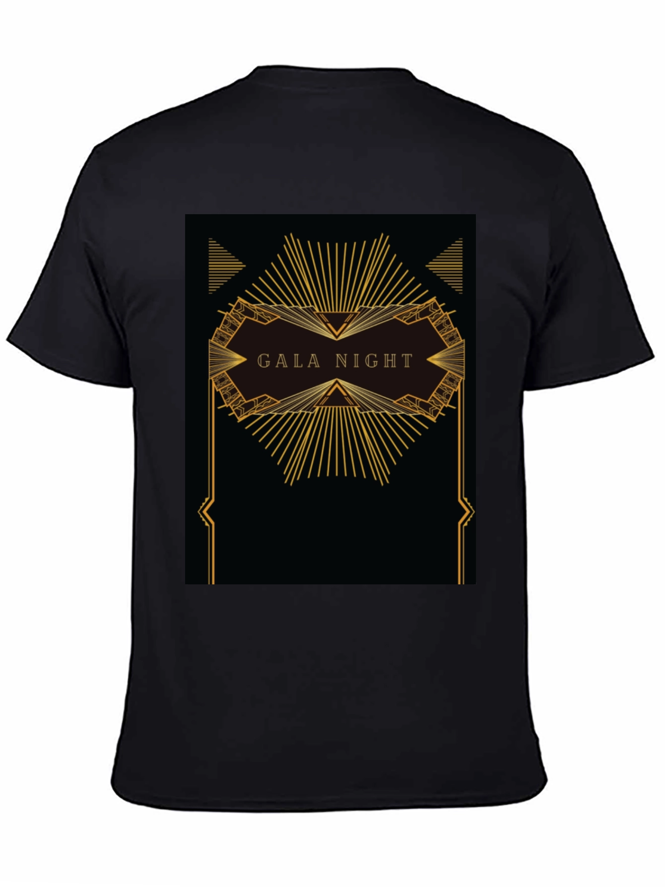 Gala Night Graphic Tee - Retro Art Deco Style