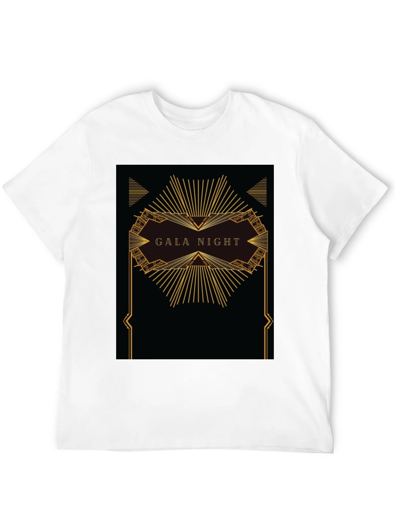 Gala Night Graphic Tee - Retro Art Deco Style