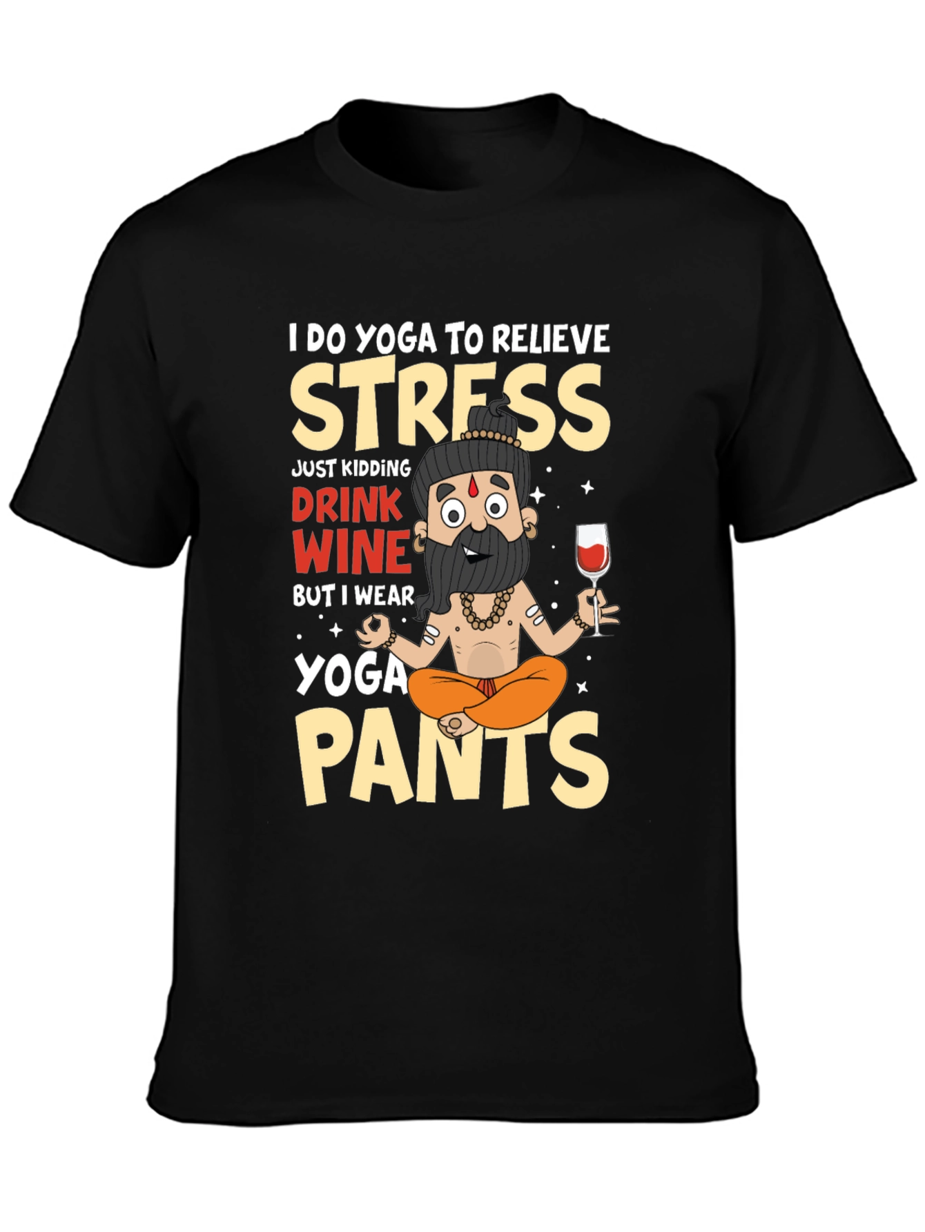 Yoga & Wine T-Shirt - Funny Relaxing Outfit