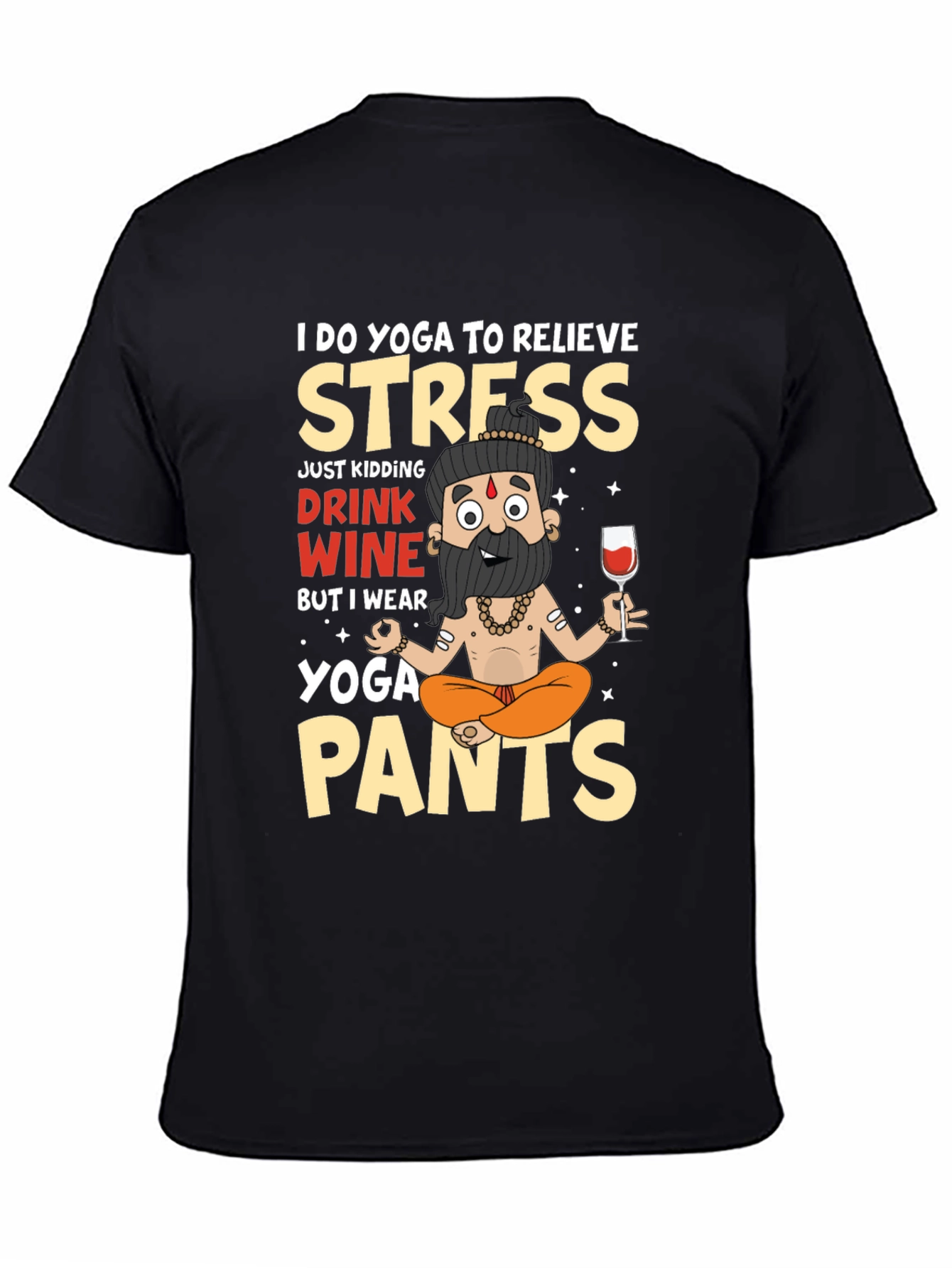 Yoga & Wine T-Shirt - Funny Relaxing Outfit