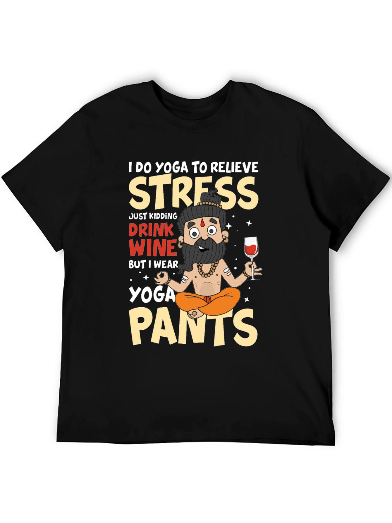 Yoga & Wine T-Shirt - Funny Relaxing Outfit