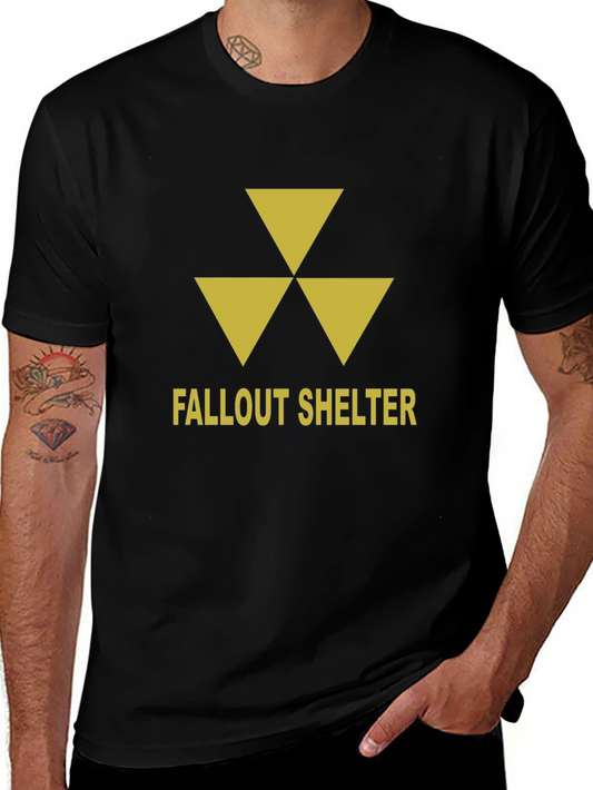 Fallout Shelter Graphic T-Shirt - Nuclear Warning Symbol