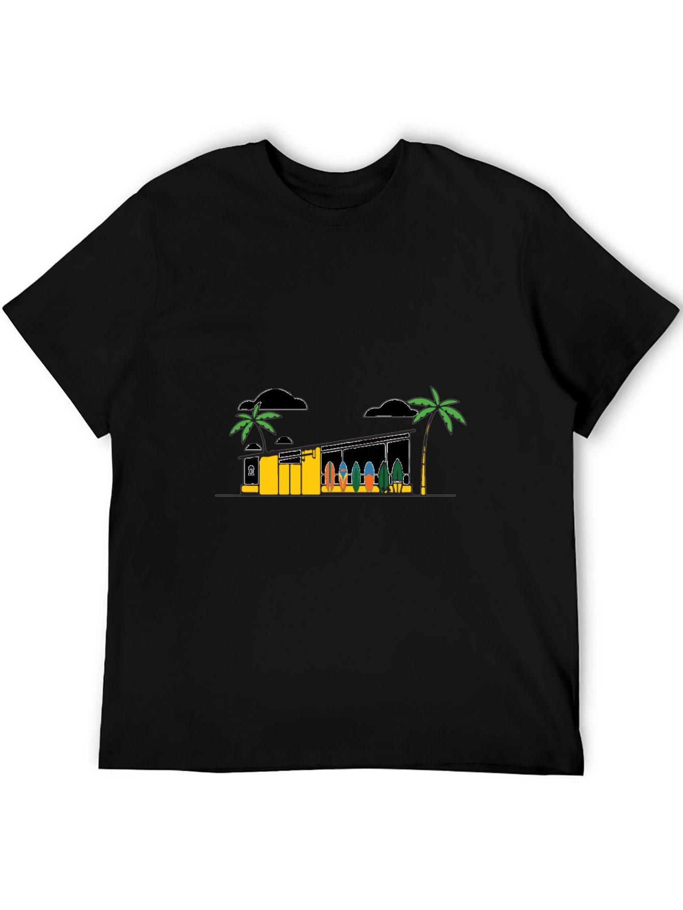 Tropical Surf Shack Graphic T-Shirt