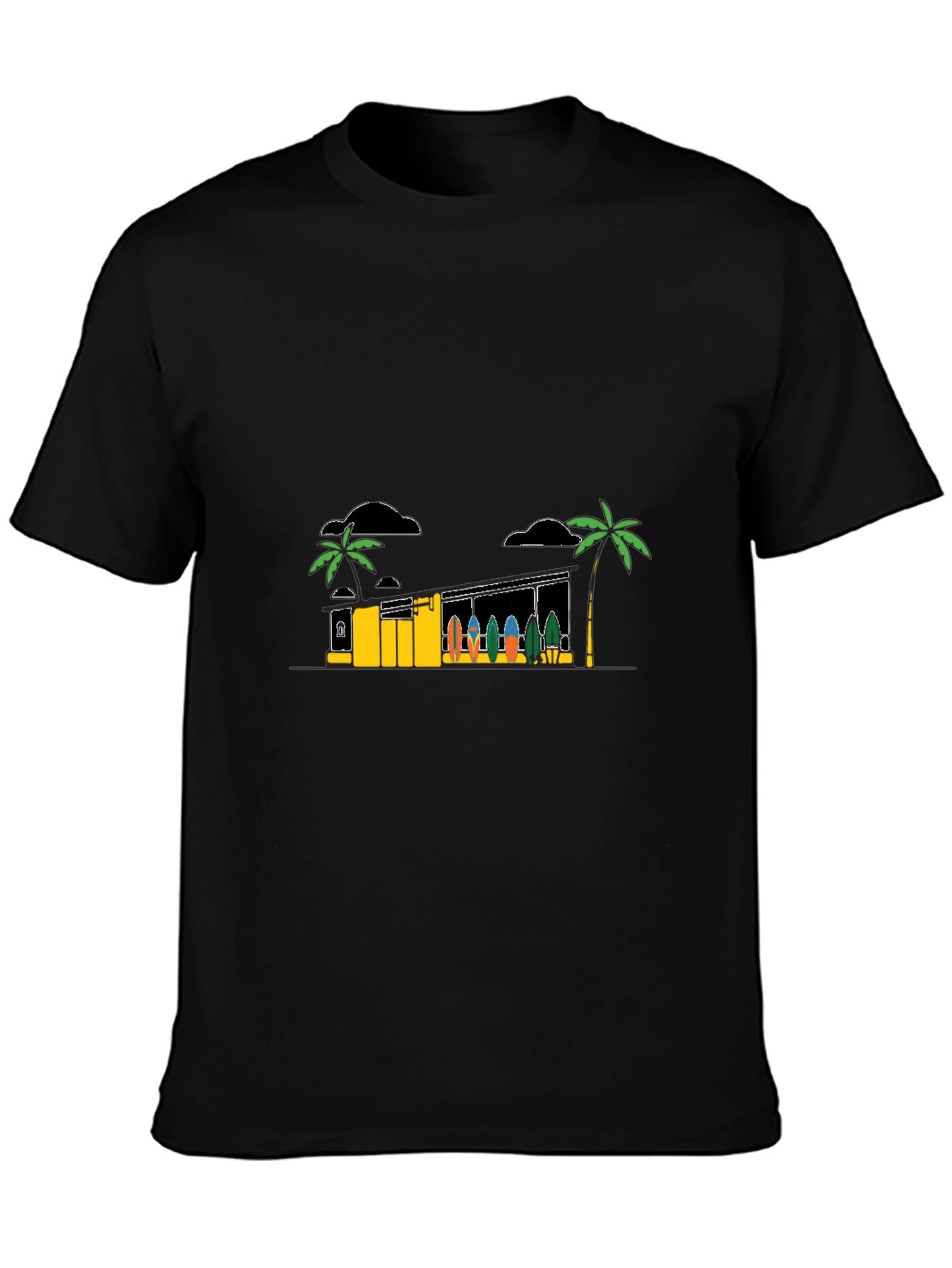 Tropical Surf Shack Graphic T-Shirt