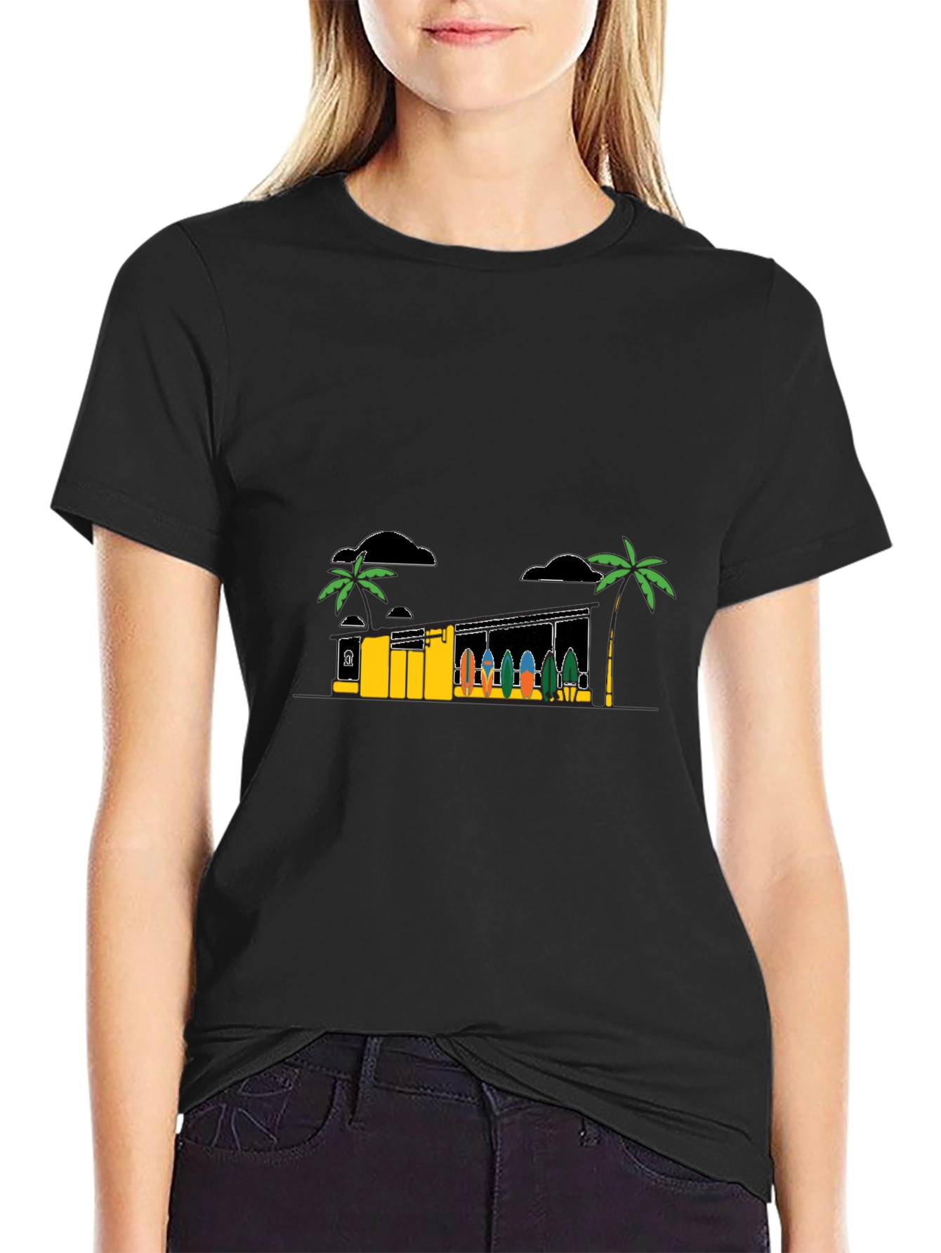 Tropical Surf Shack Graphic T-Shirt