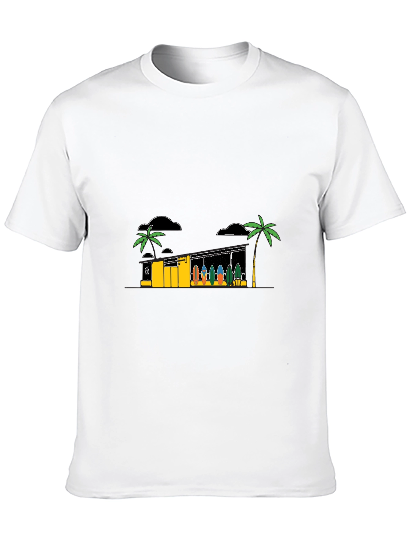 Tropical Surf Shack Graphic T-Shirt