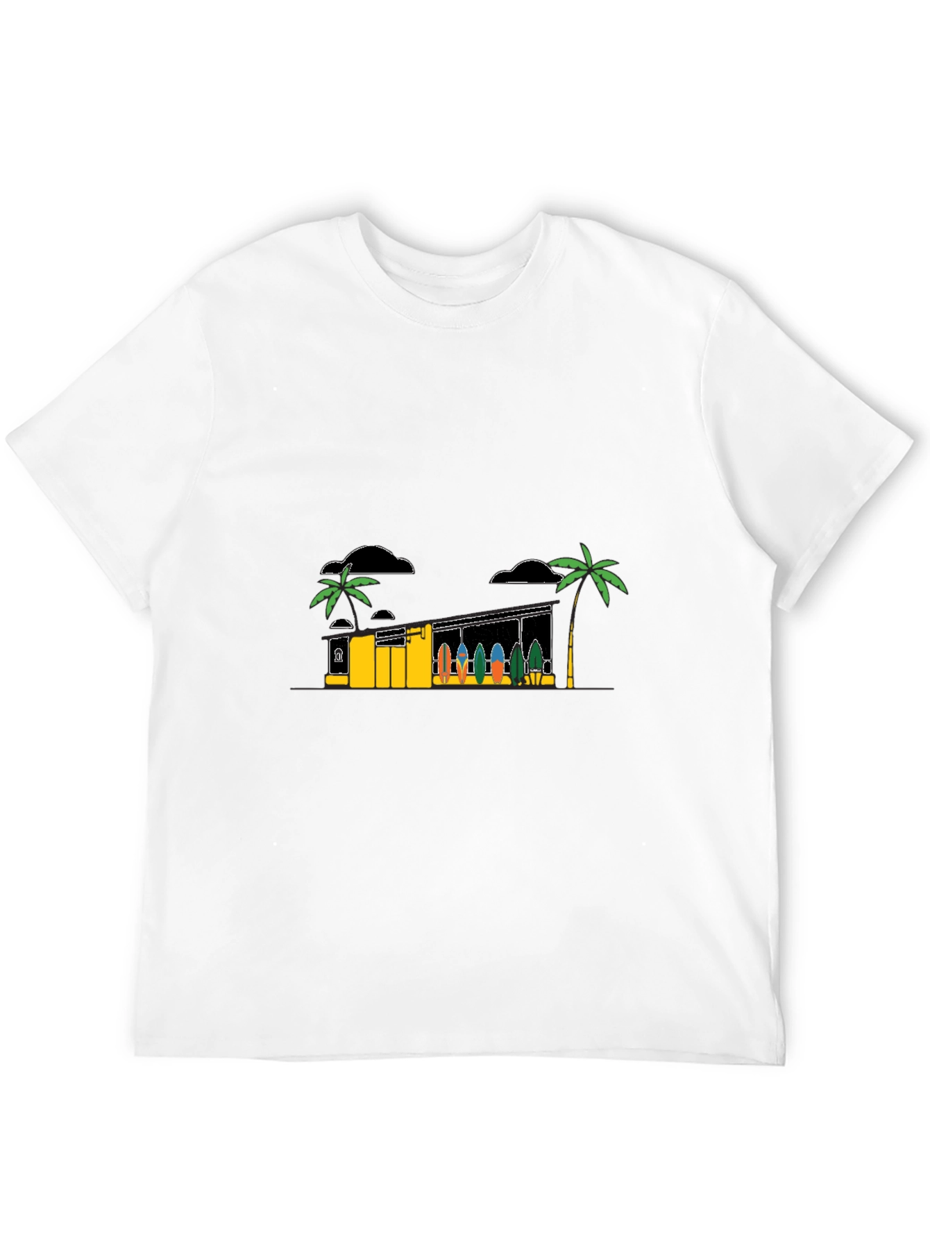Tropical Surf Shack Graphic T-Shirt