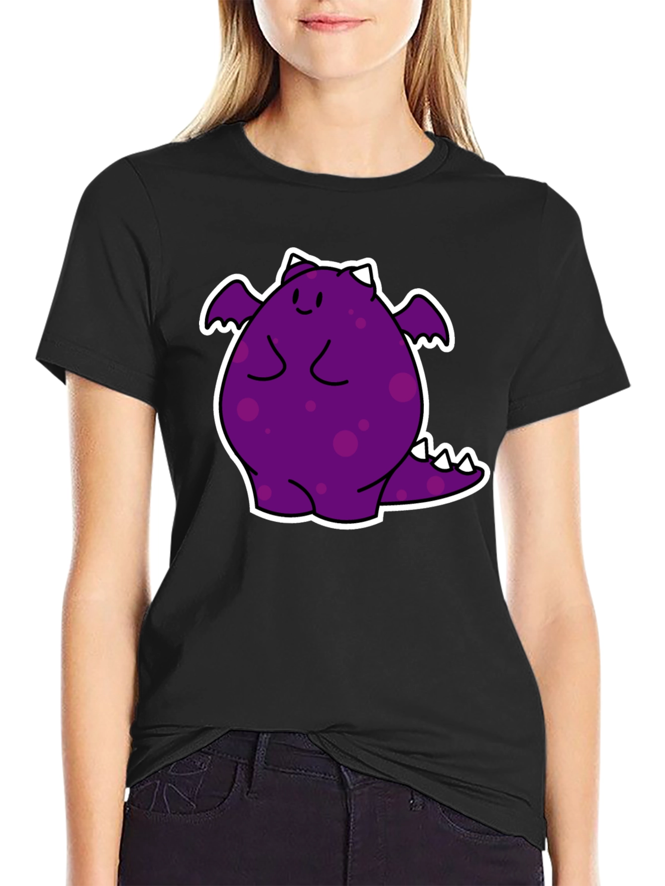 Cute Purple Monster Graphic T-Shirt