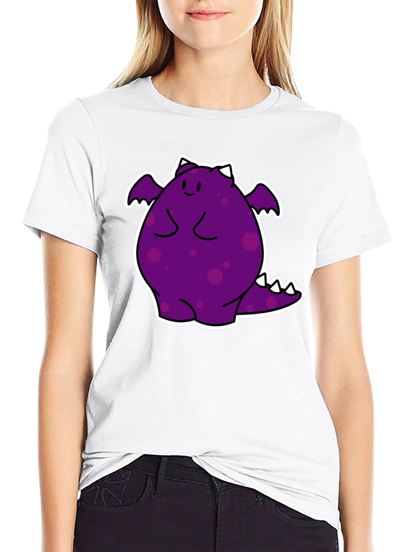 Cute Purple Monster Graphic T-Shirt