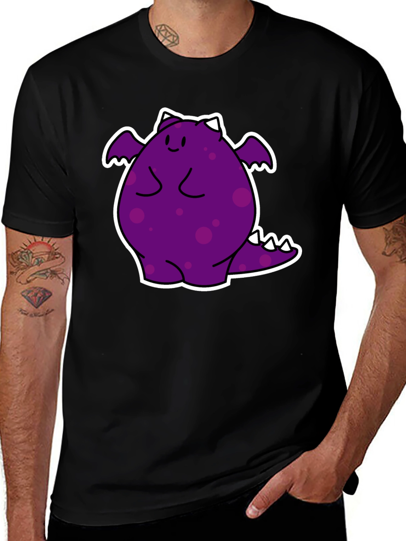 Cute Purple Monster Graphic T-Shirt