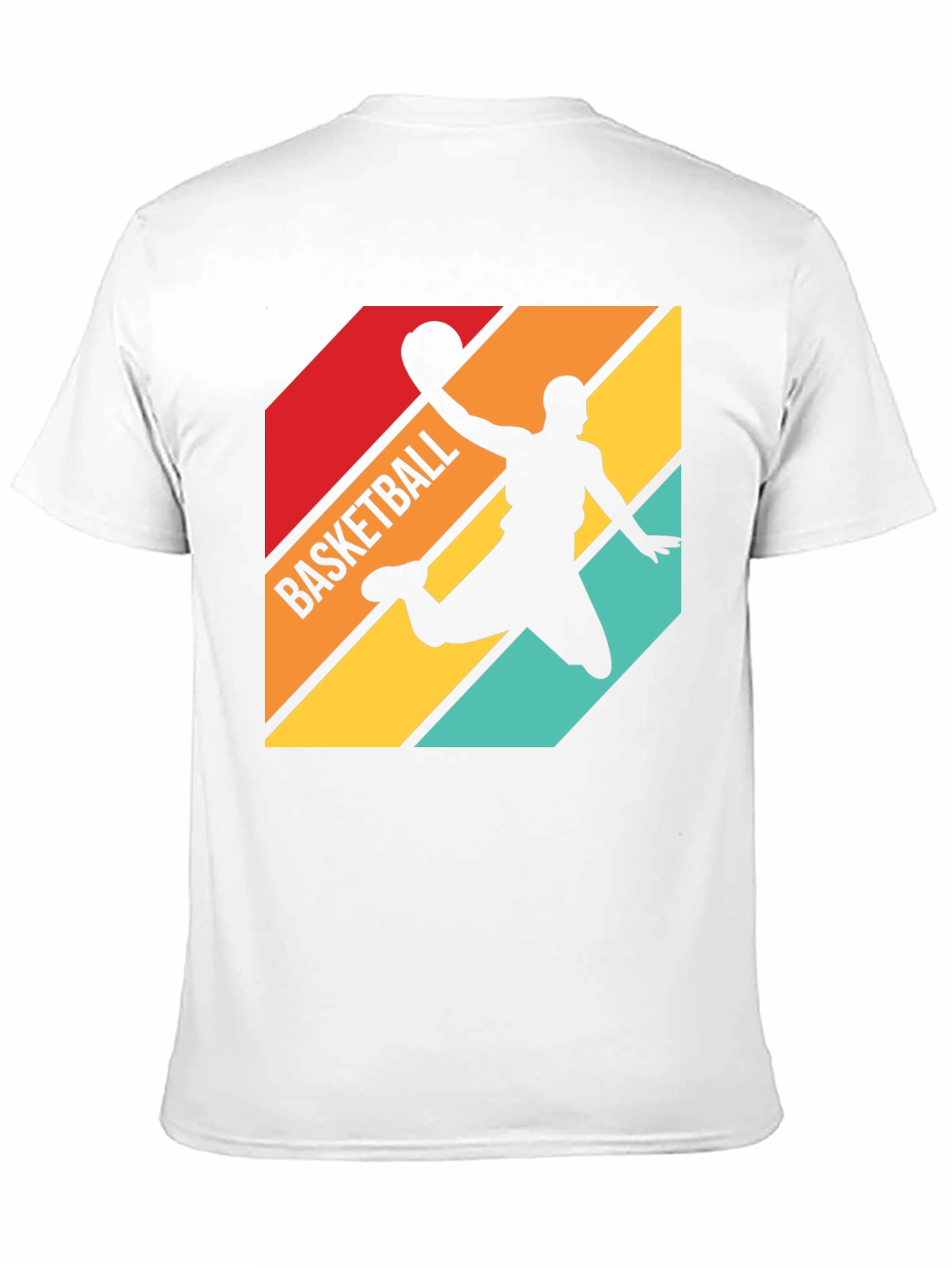 Retro Basketball Silhouette Graphic Tee - Black