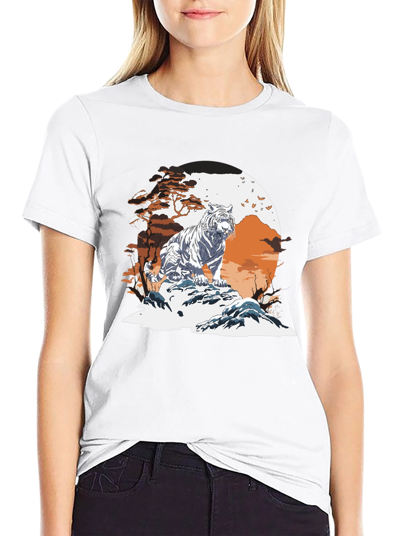Tiger Scene Graphic T-Shirt