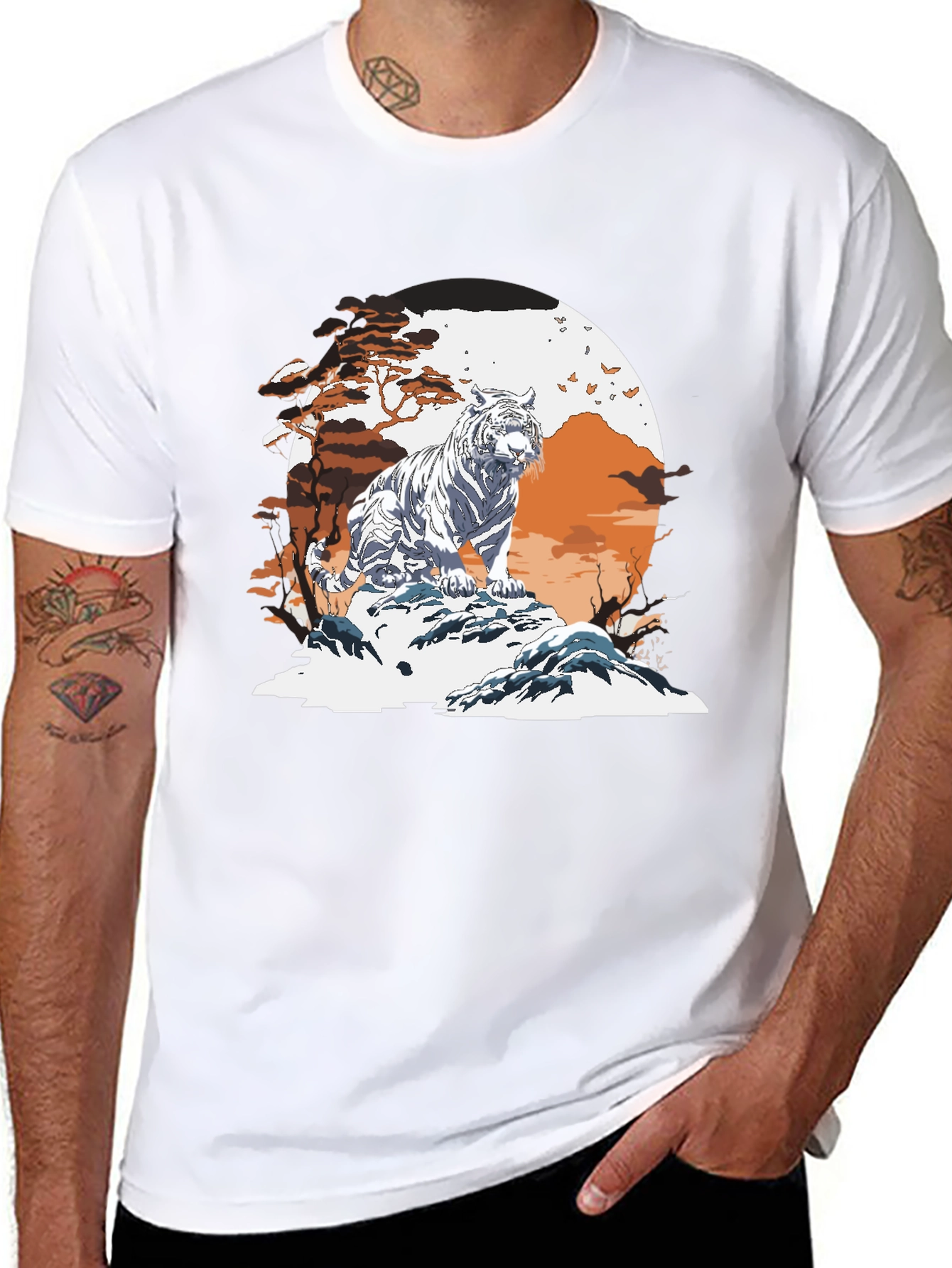 Tiger Scene Graphic T-Shirt